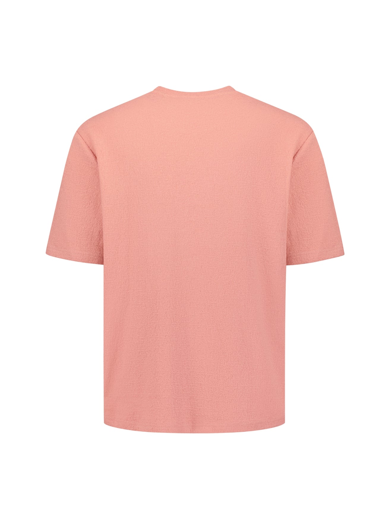 T-shirt met ronde hals en korte mouwen | Coral