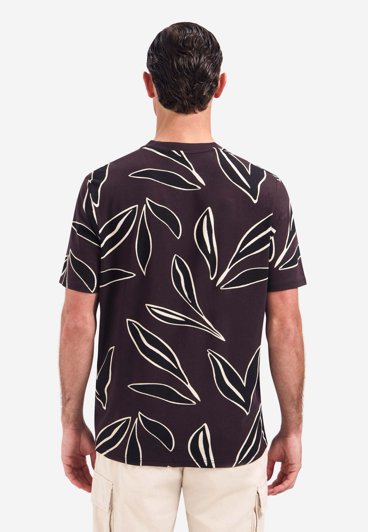 T-shirt met korte mouwen en print | Dark Brown