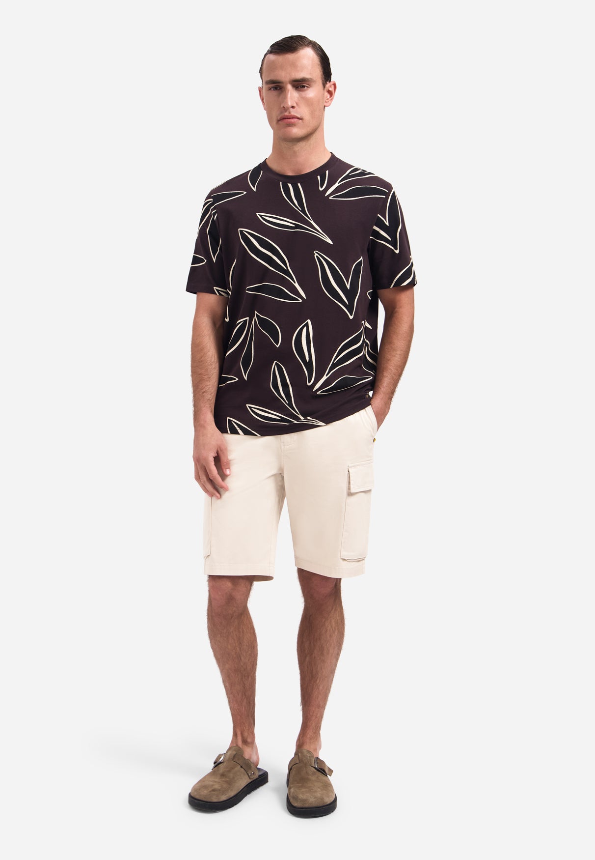 T-shirt met korte mouwen en print | Dark Brown