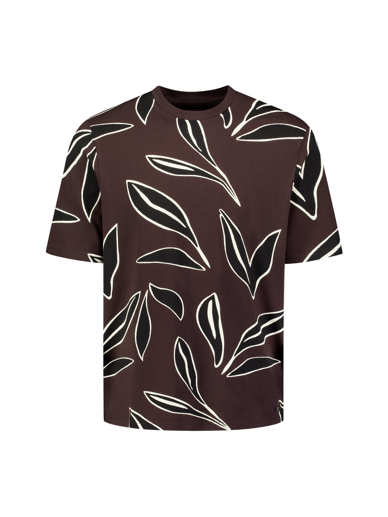 T-shirt met korte mouwen en print | Dark Brown
