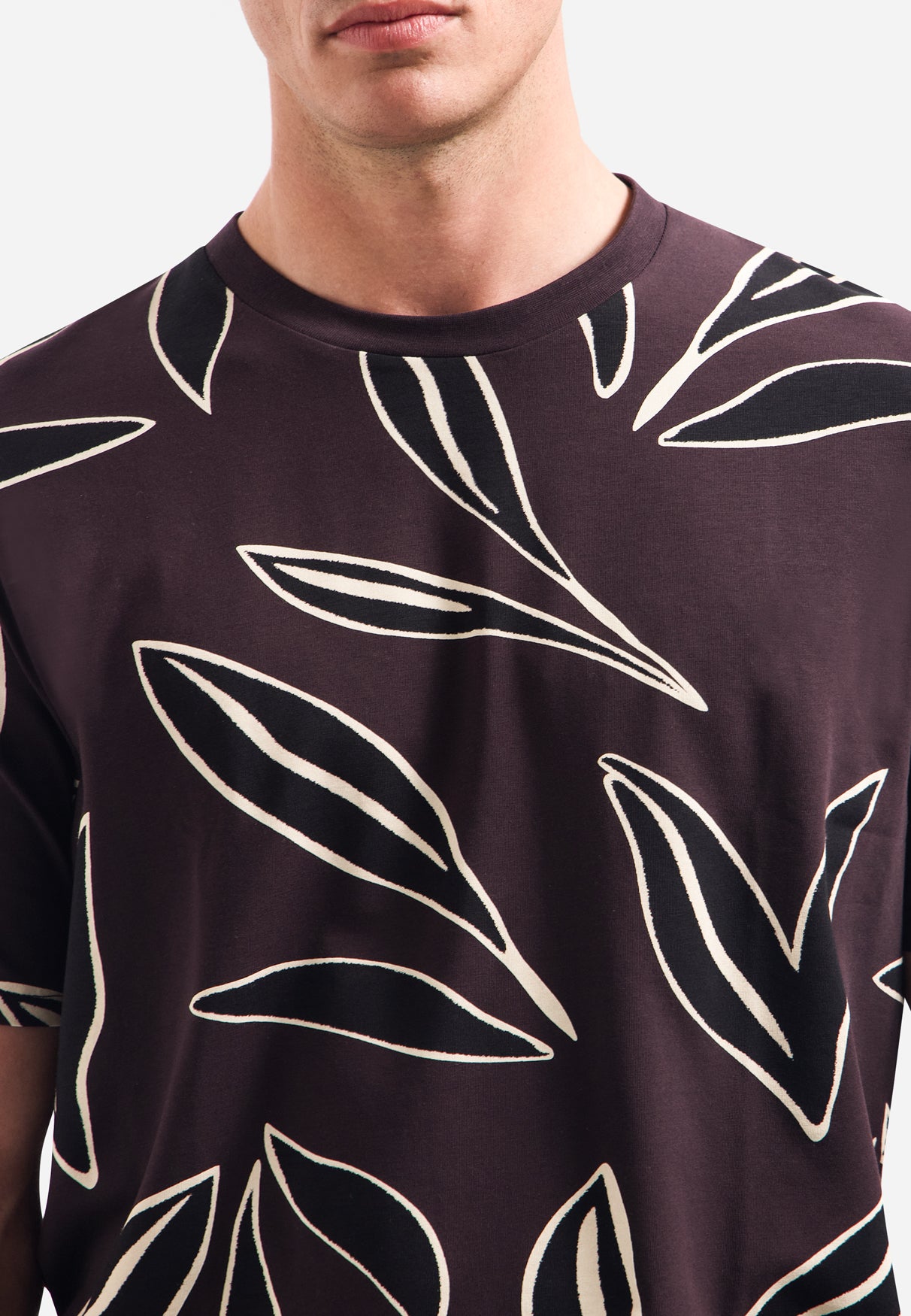 T-shirt met korte mouwen en print | Dark Brown