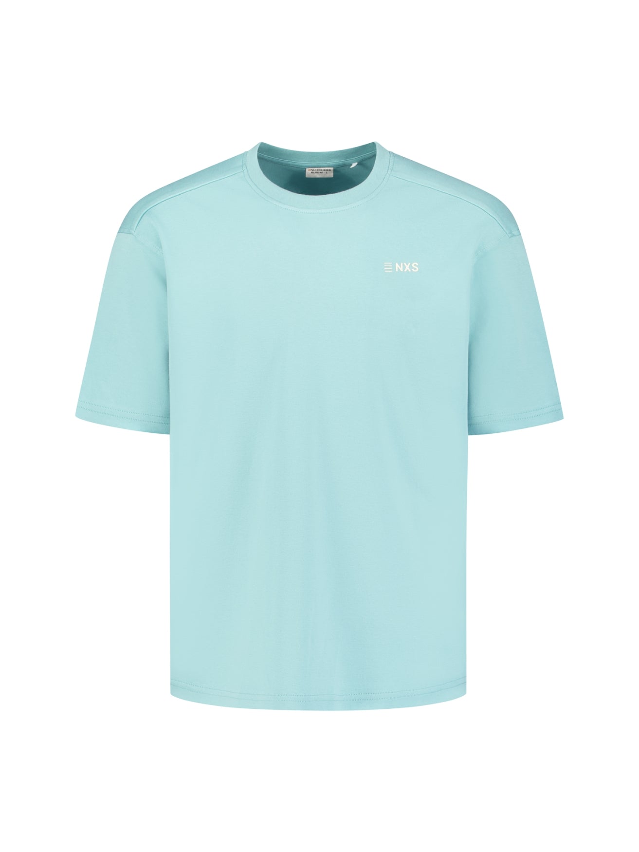 T-shirt rayé à col rond et manches courtes | White