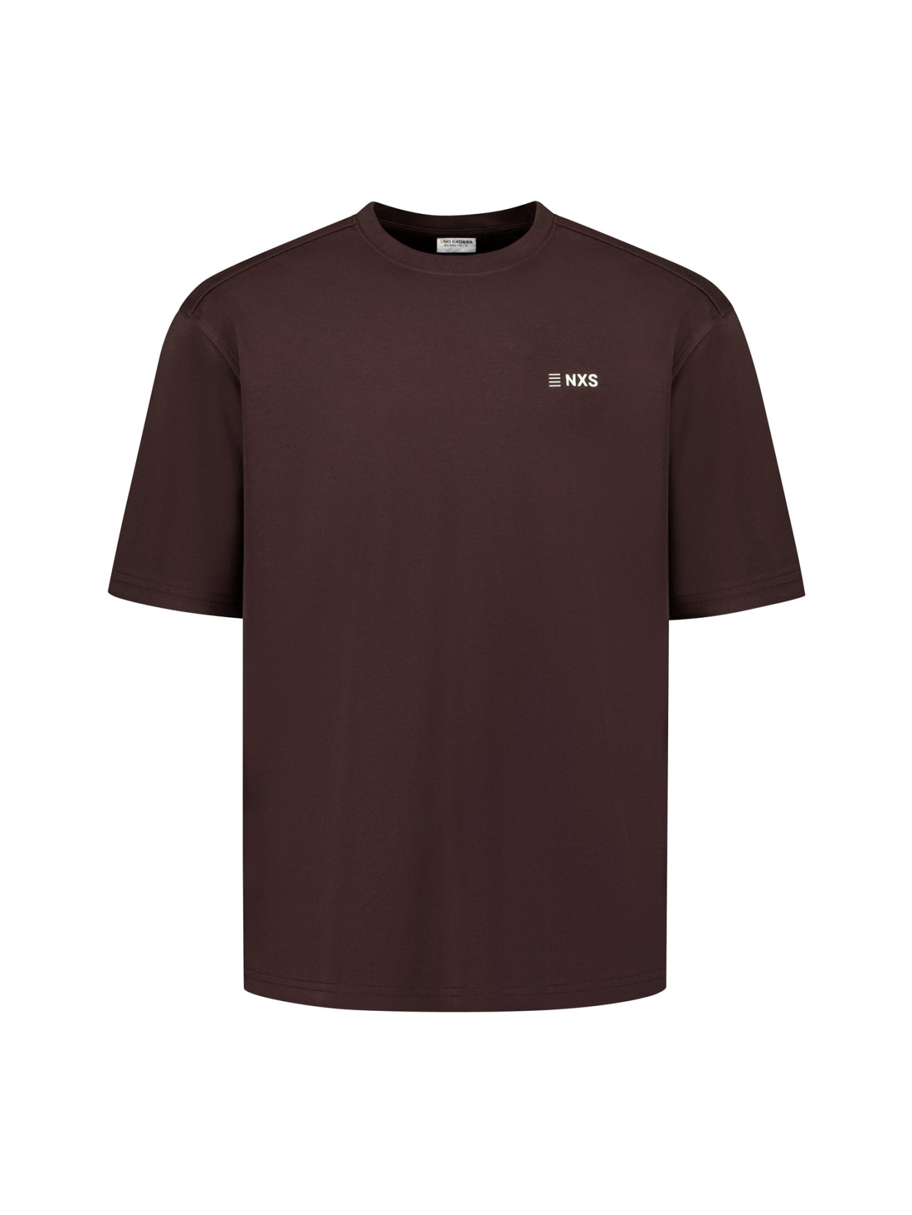T-shirt à col rond, manches courtes et imprimé dans le dos | Dark Brown