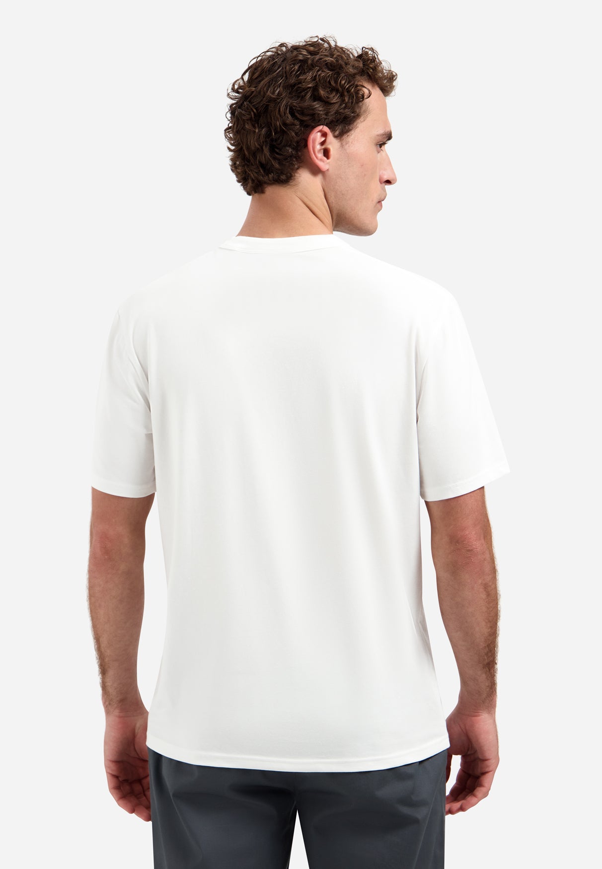T-shirt met ronde hals en korte mouwen met print | White
