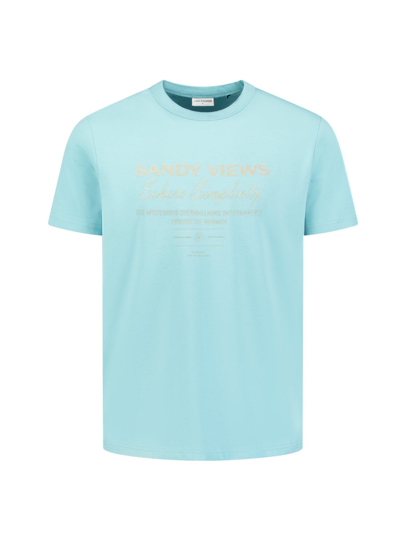 T-shirt rayé à col rond et manches courtes | White