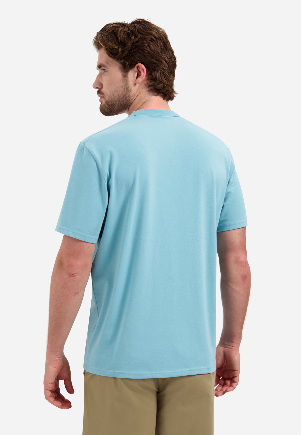 T-shirt met ronde hals en korte mouwen met print | Seablue