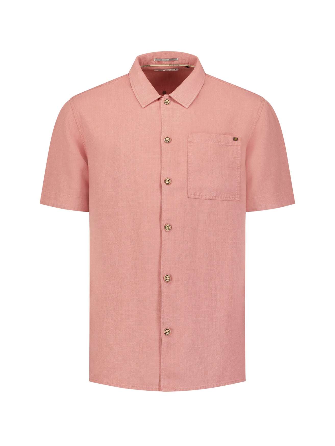 Chemise en mélange de lin à manches courtes | Coral