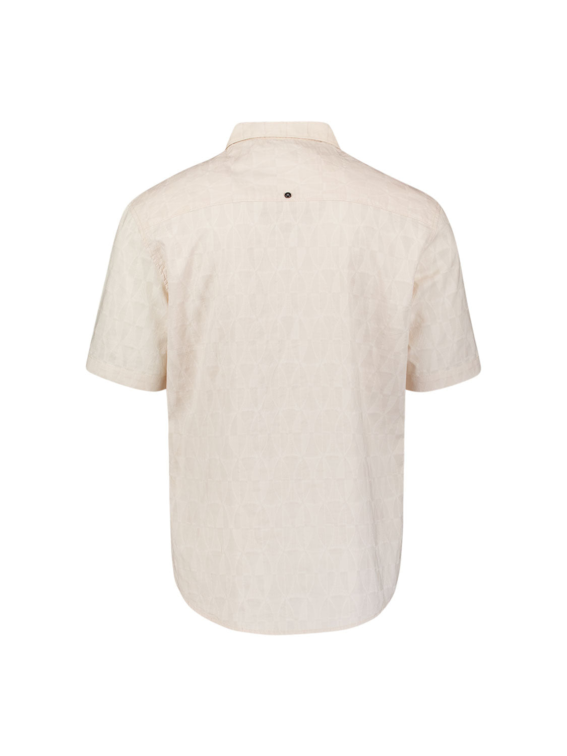 Overhemd met korte mouwen en jacquardprint | Stone