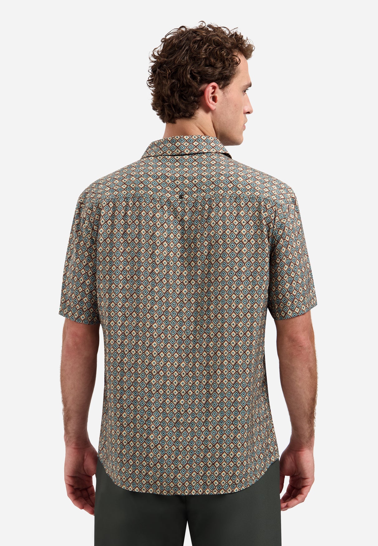 Overhemd met korte mouwen en all-over print | Seablue