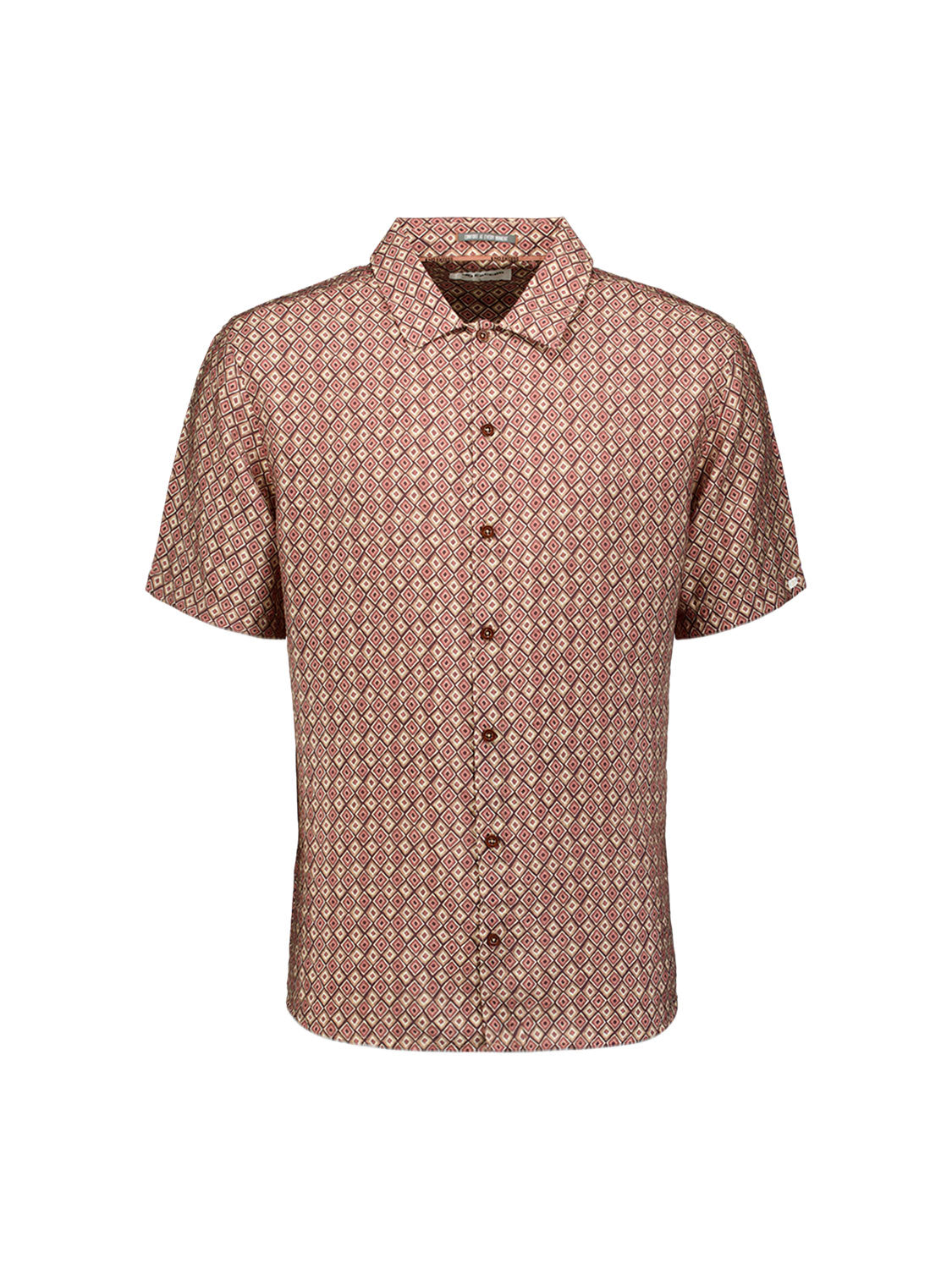 Overhemd met korte mouwen en all-over print | Coral