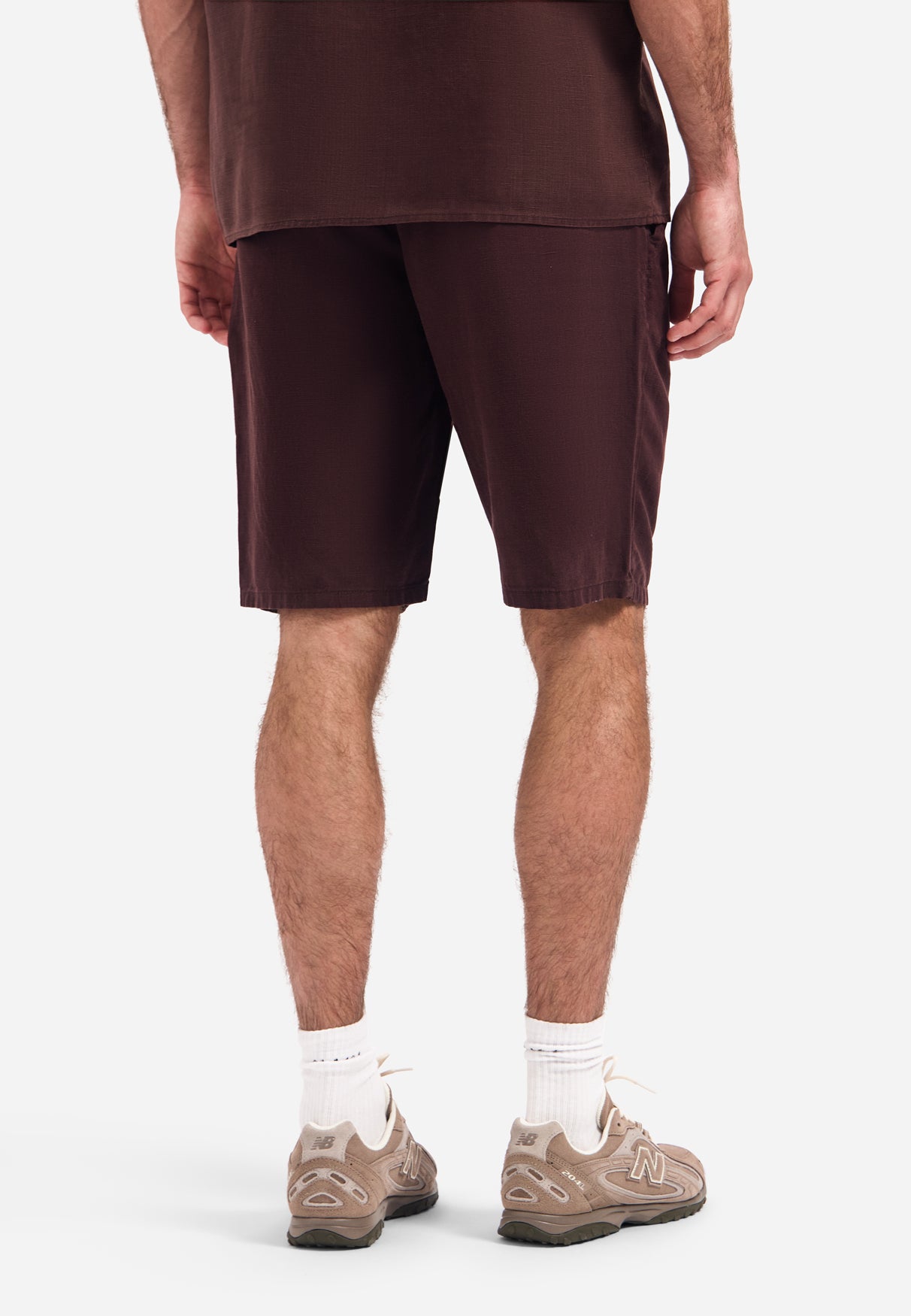 Chino shorts with drawstring | Dark Brown