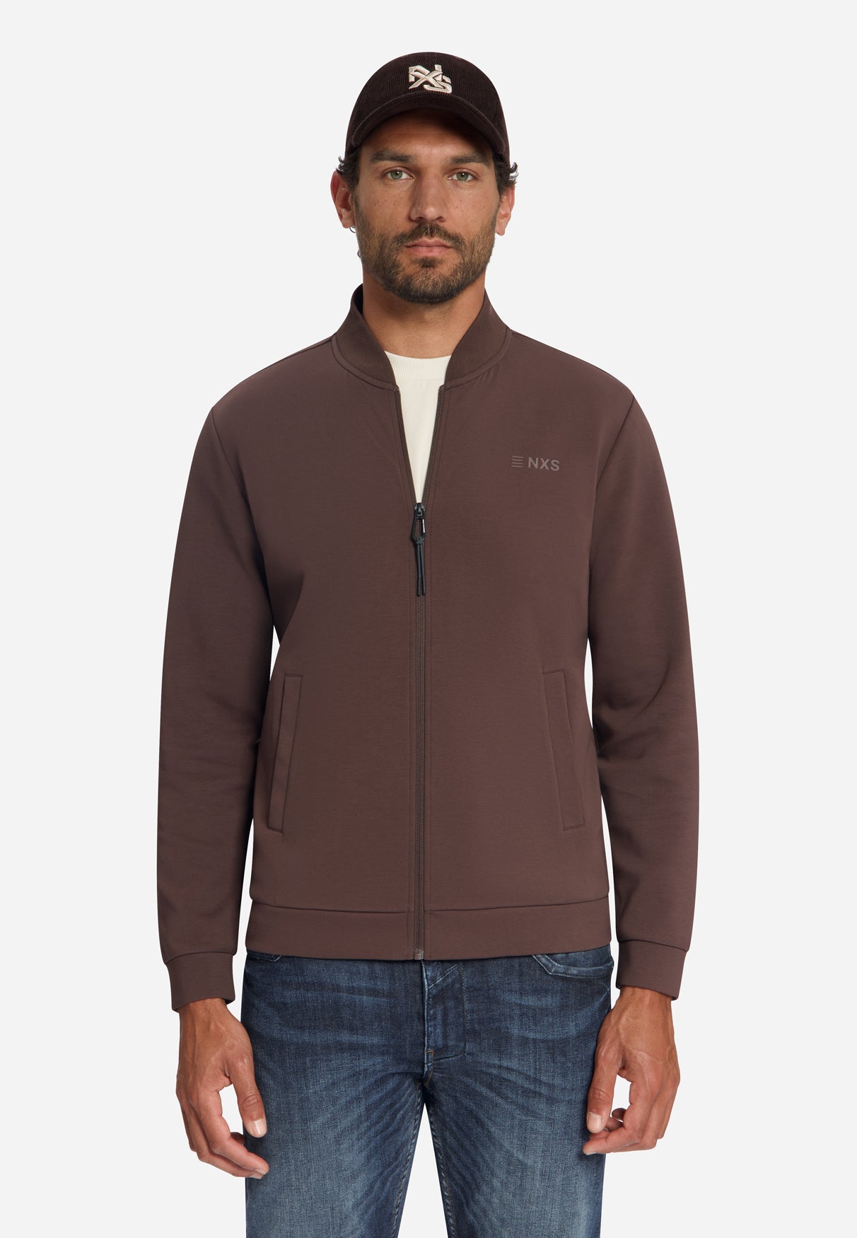 Bomber Sweater | Dark Brown