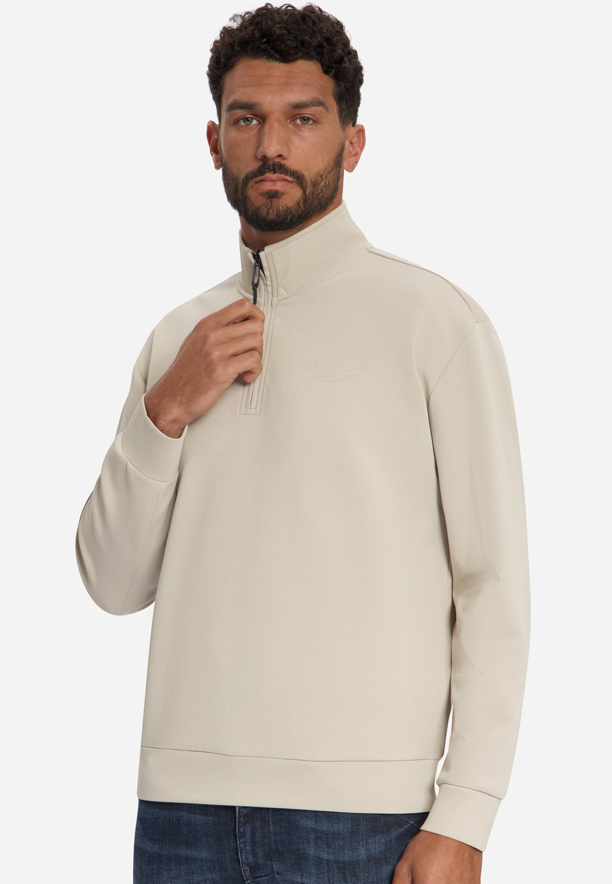 Sweat à Demi-Zip | Cement