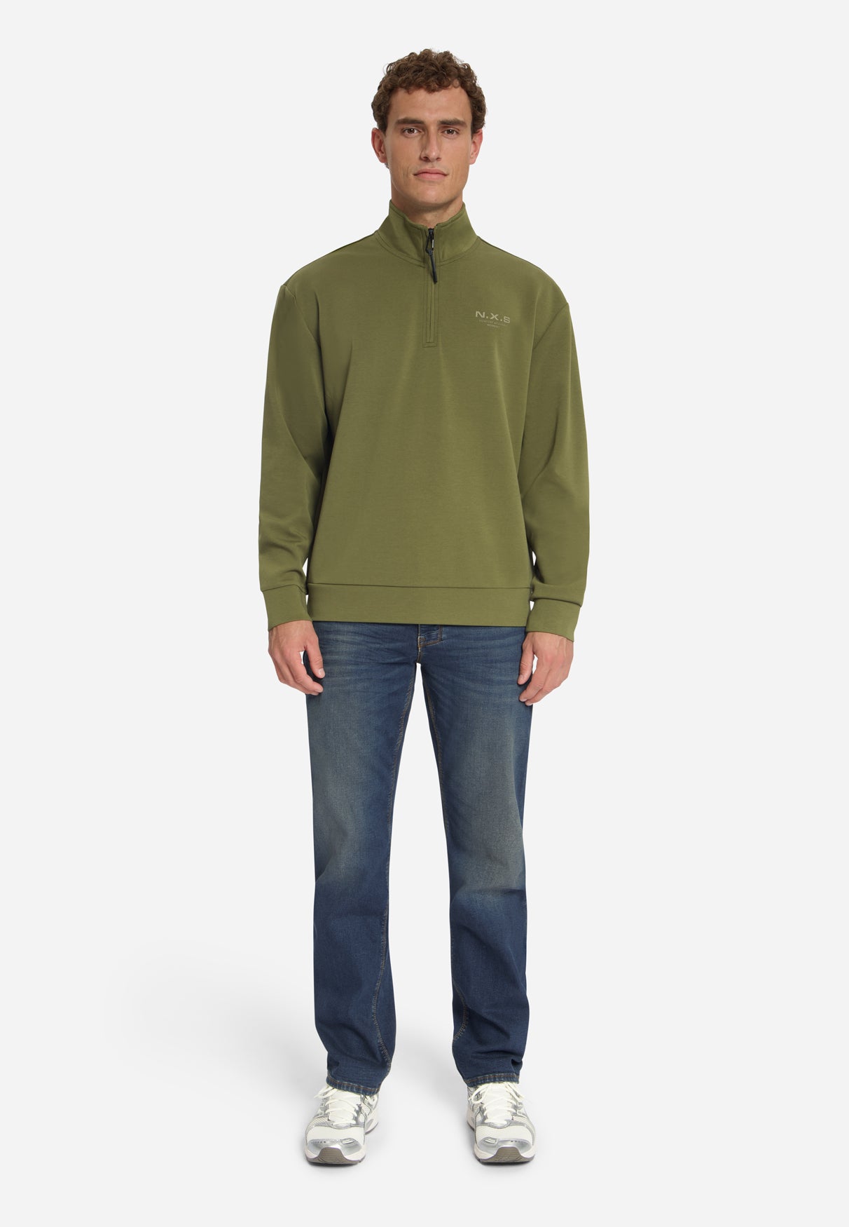 Sweater met Halve Rits | Moss