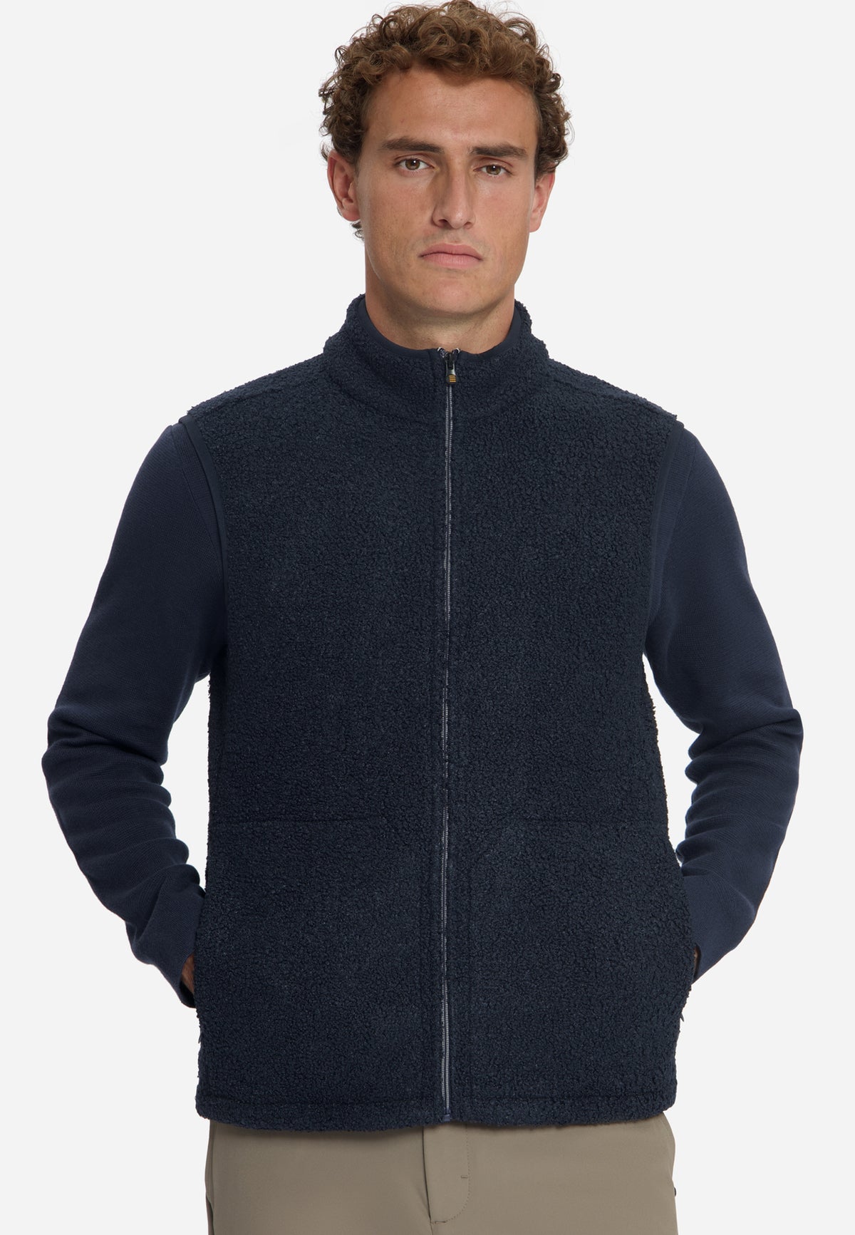 Teddy bodywarmer met ritssluiting | Dark Night