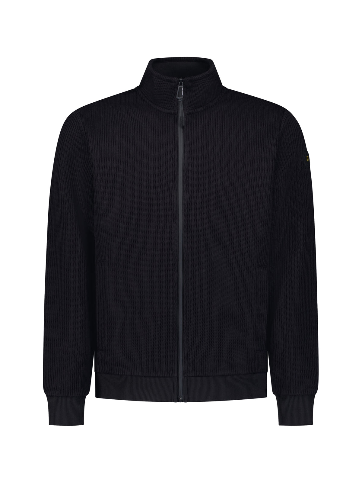 Pull côtelé zippé | Black