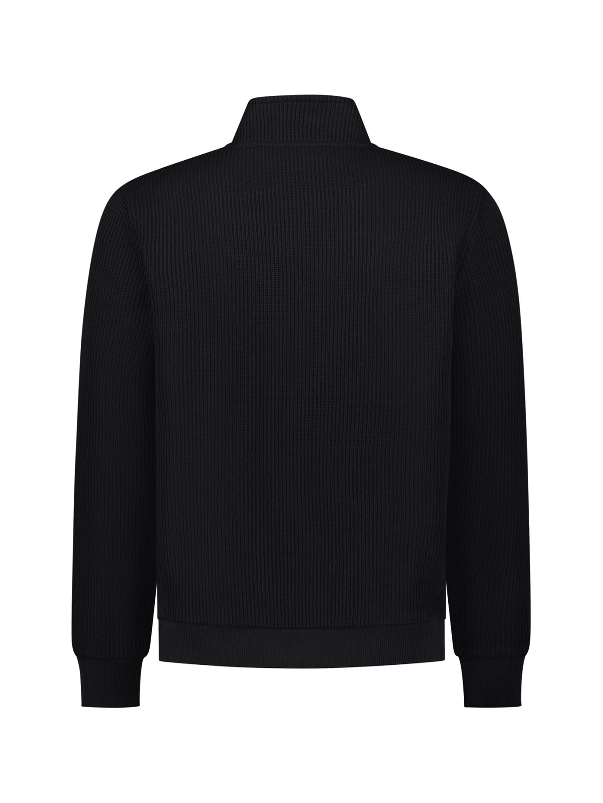 Pull côtelé zippé | Black
