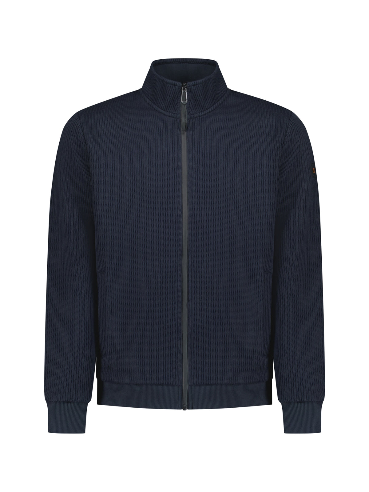 Geribde sweater met ritssluiting | Dark Night