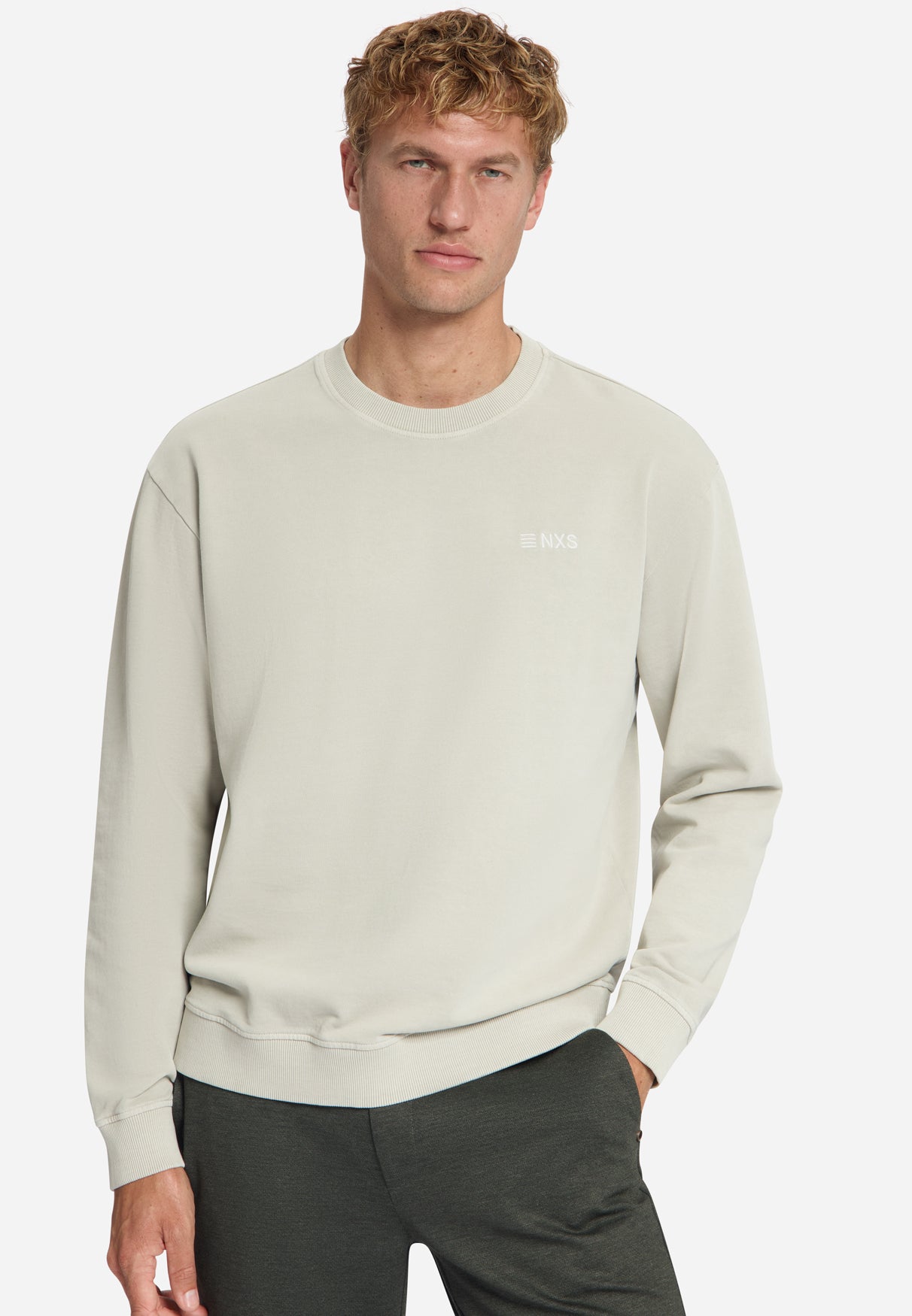 Crew Neck Sweatshirt | Cement