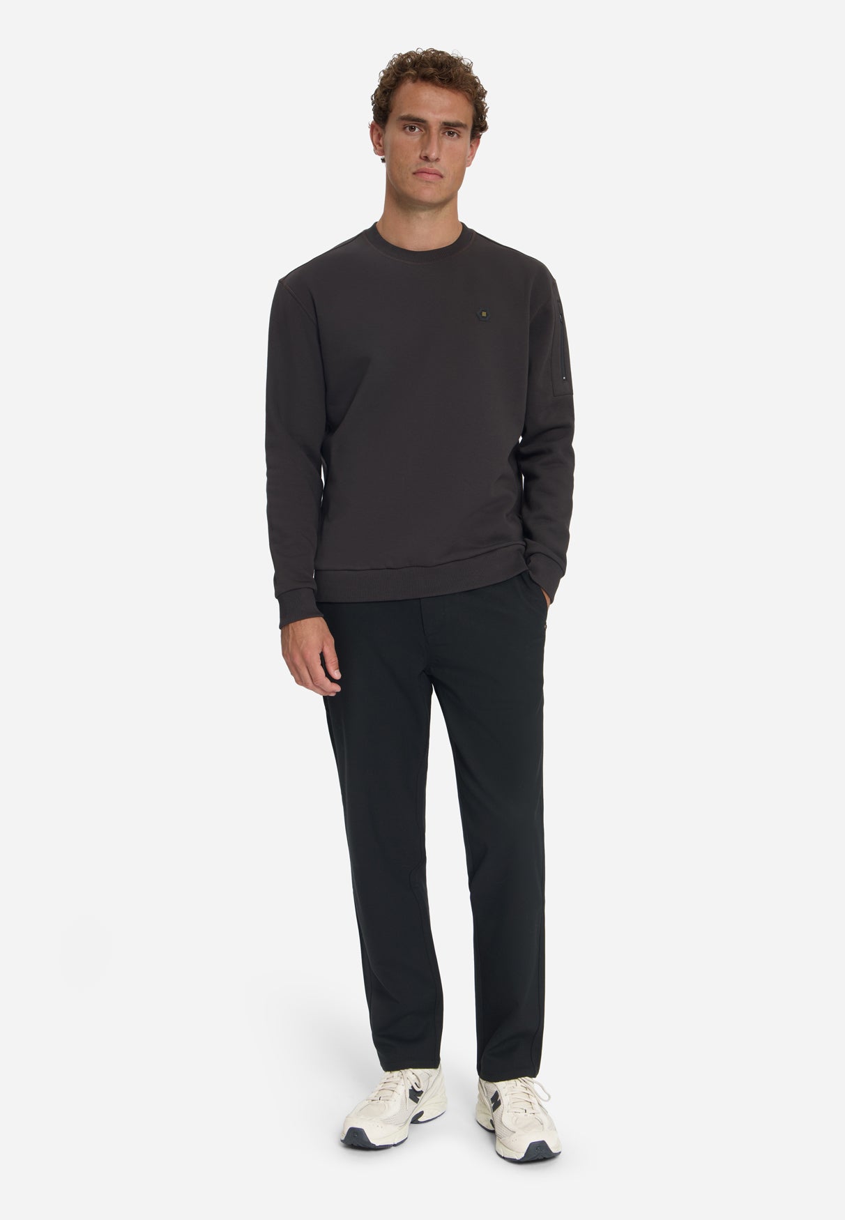 Crew Neck Sweater | Dark Brown