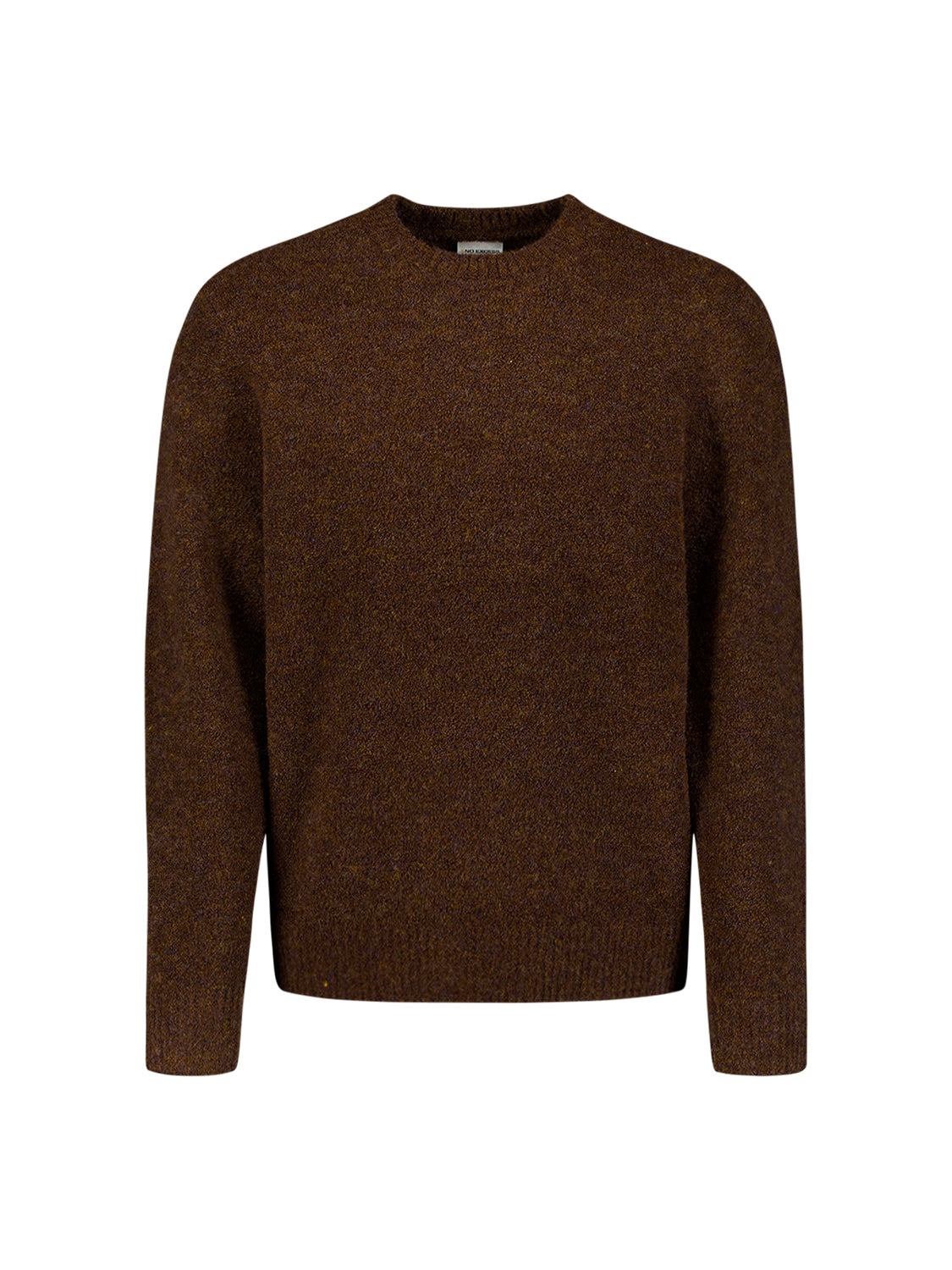 Pull en maille mélangée douce | Marron foncé