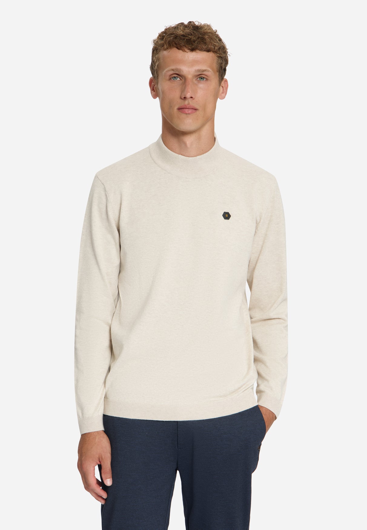 Pull à col roulé en maille fine | Stone