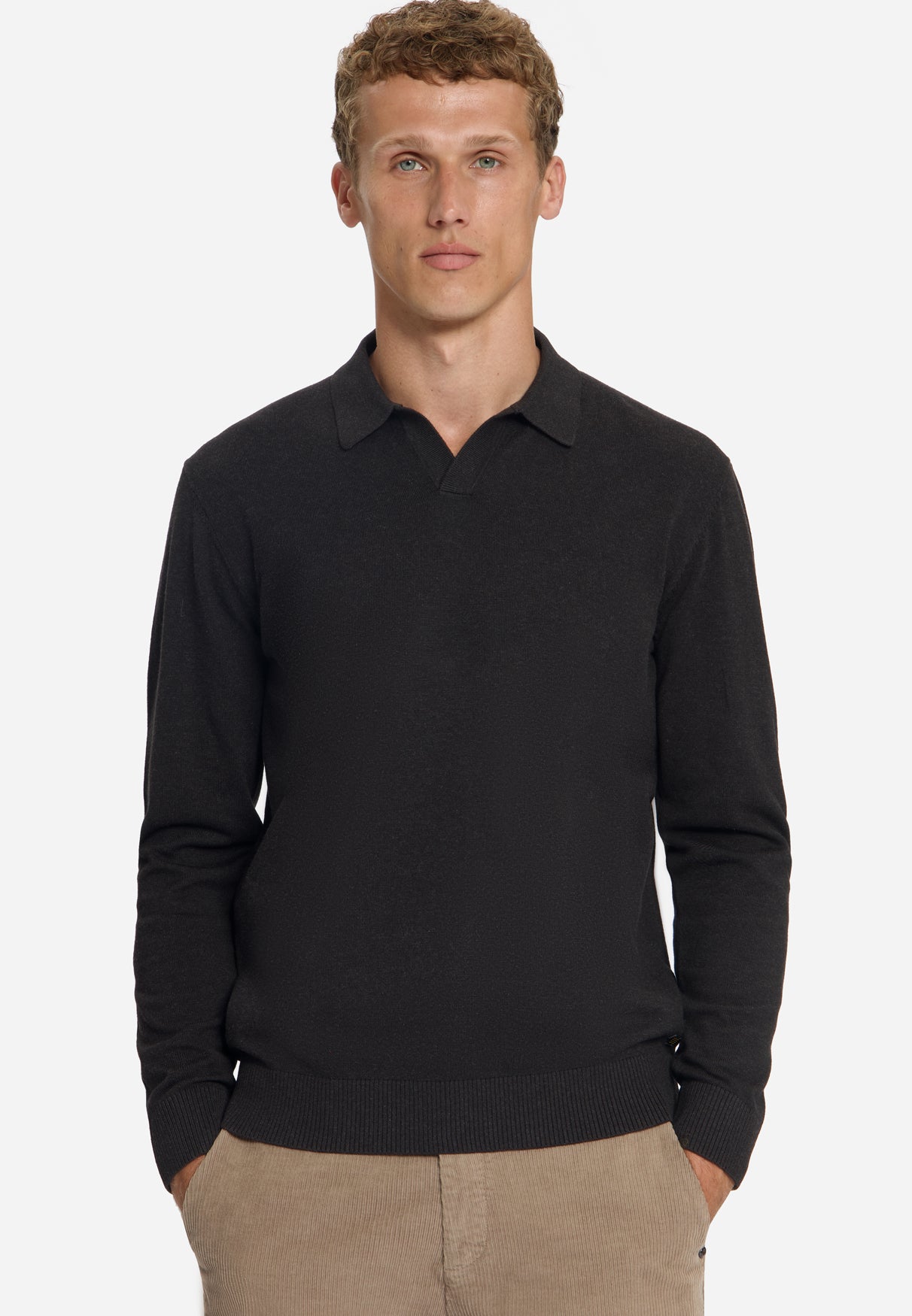 Fijngebreide polotrui | Dark Brown