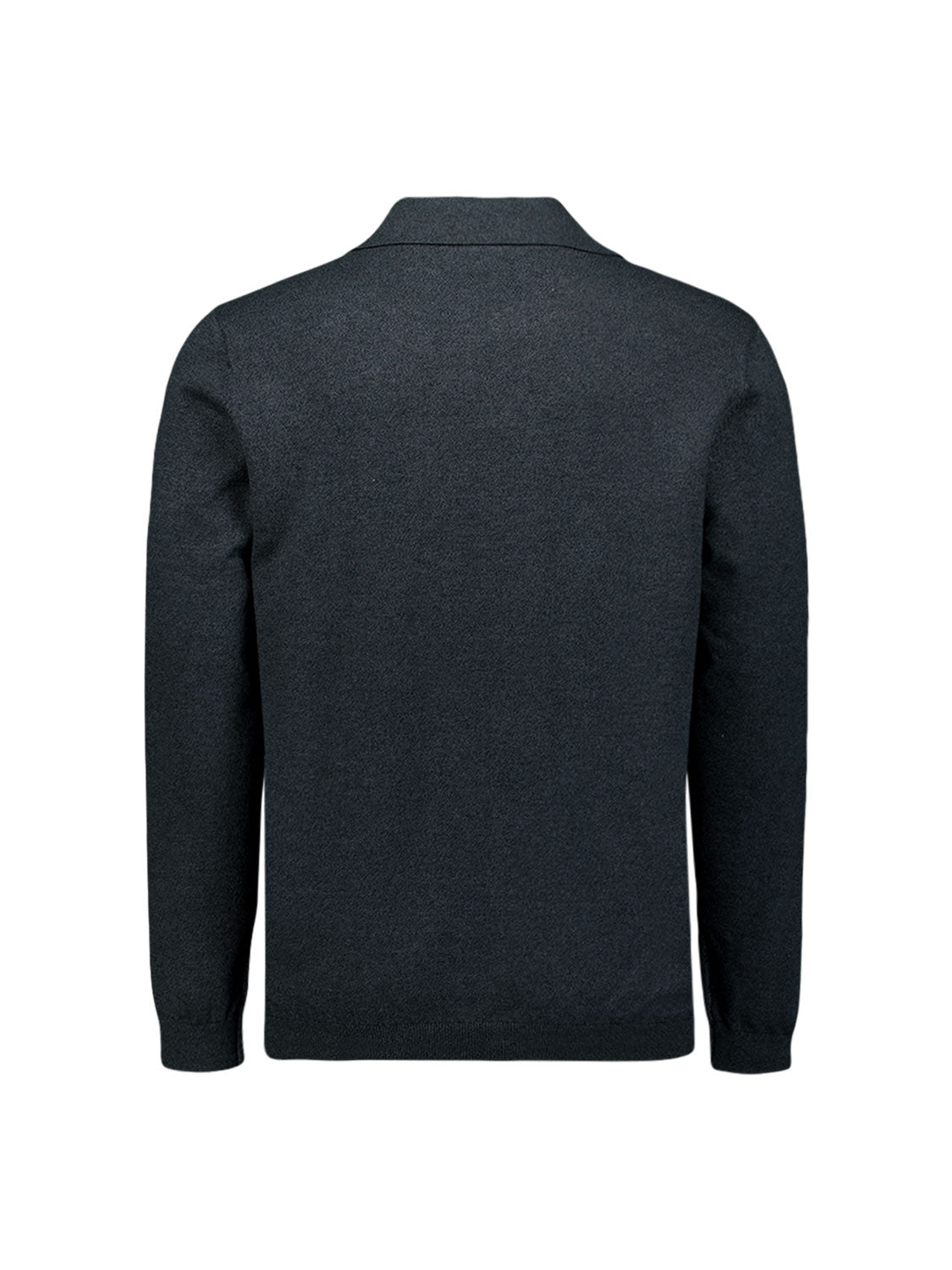 Gemêleerde polo trui | Dark Grey