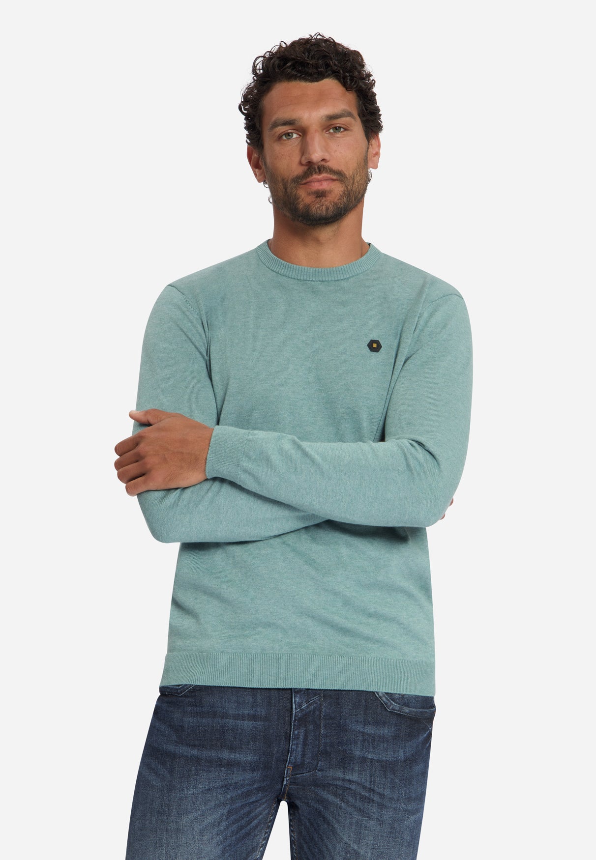 Pull Melange | Bleu poussiéreux