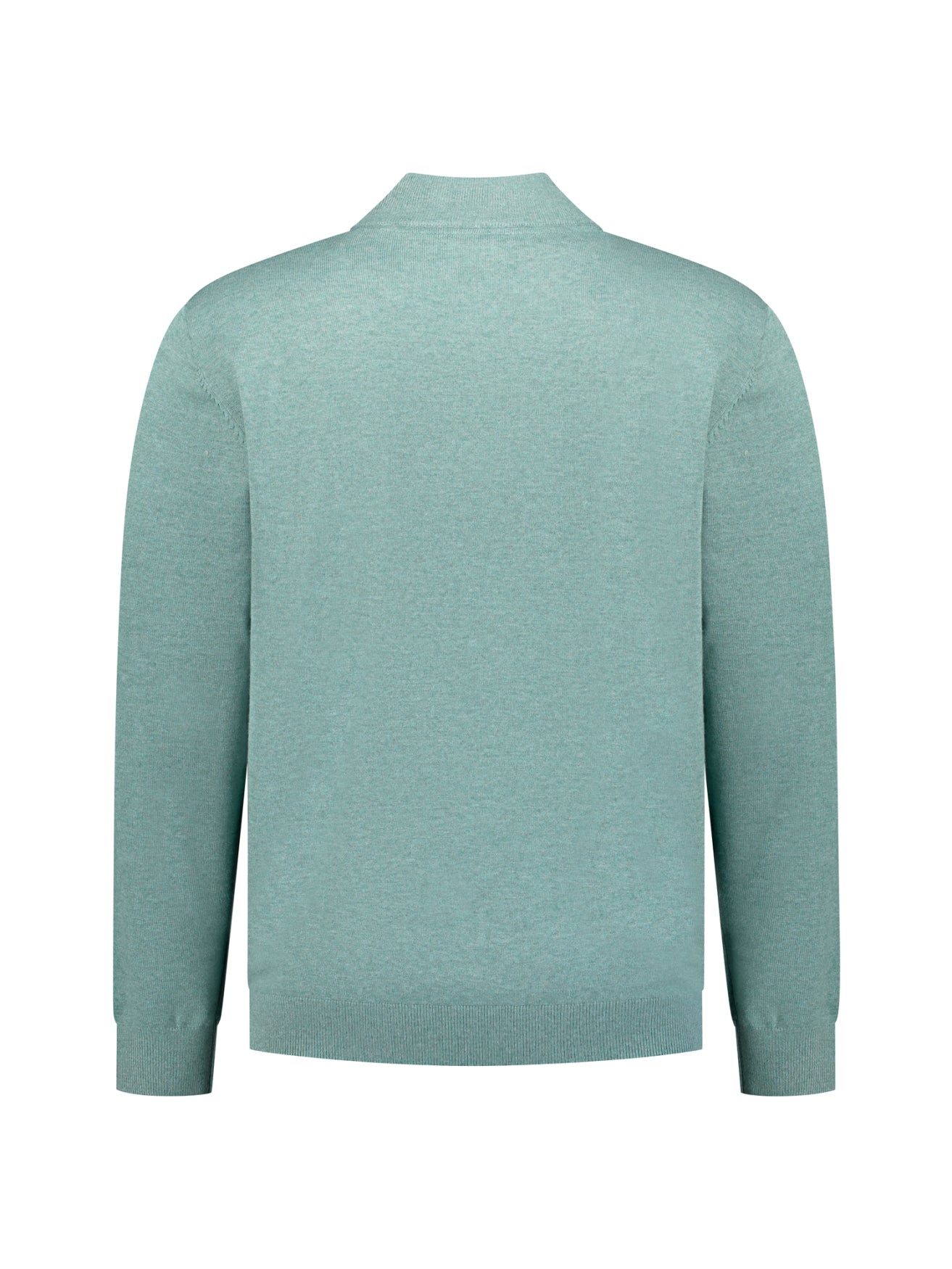 Pull Col Zippé Mélange | Dusty Blue