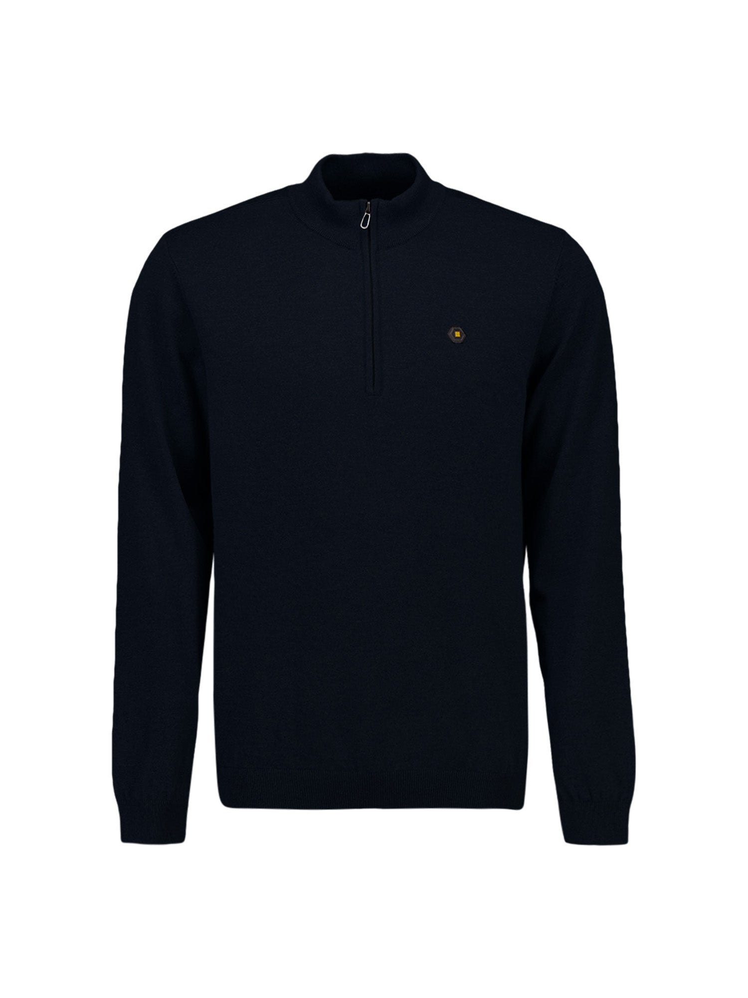 Pull Col Zippé Mélange | Dark Night