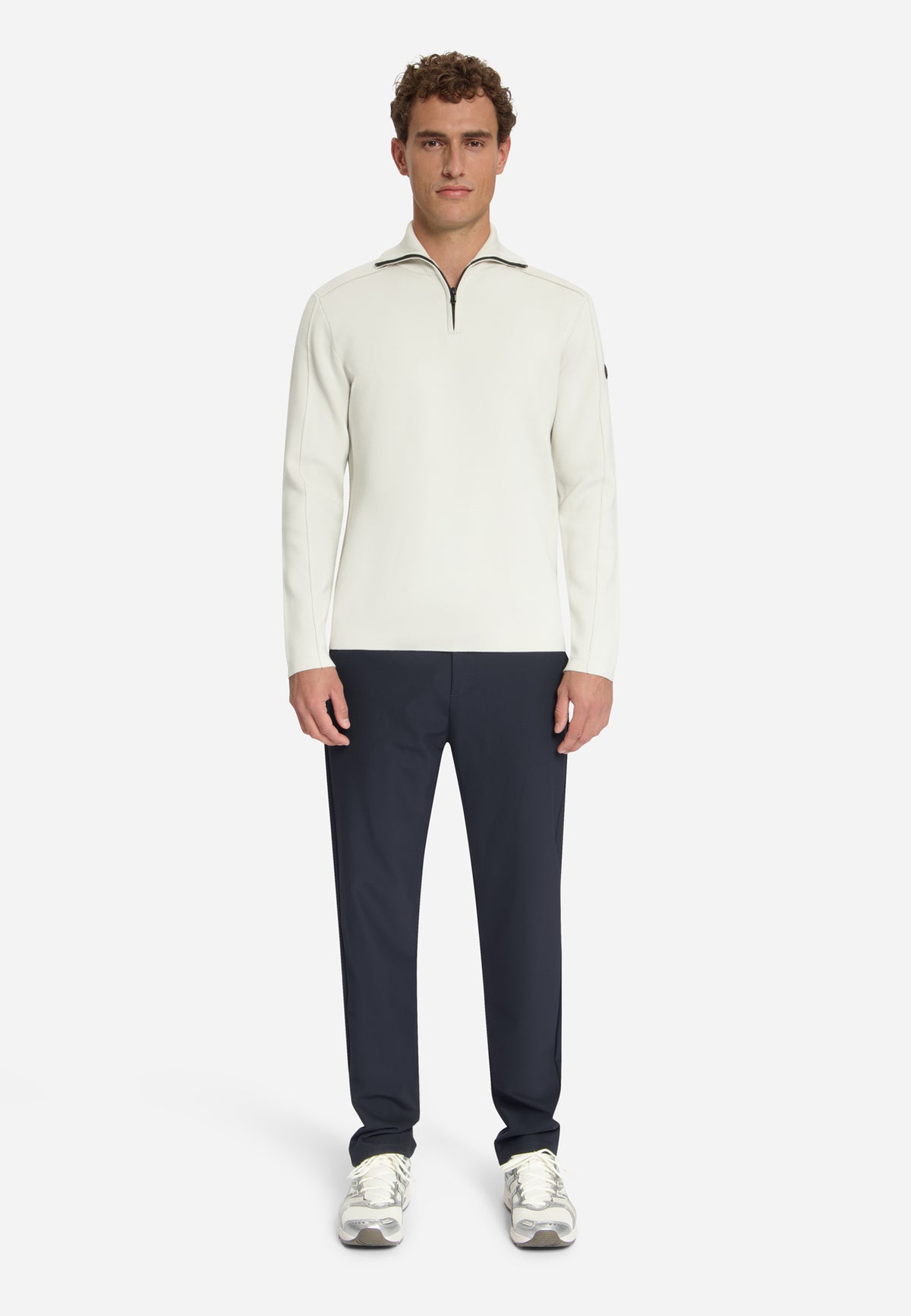Pull texturé à demi-zip | Chalk