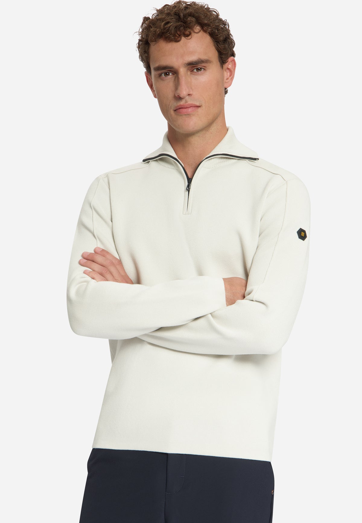 Pull texturé à demi-zip | Chalk