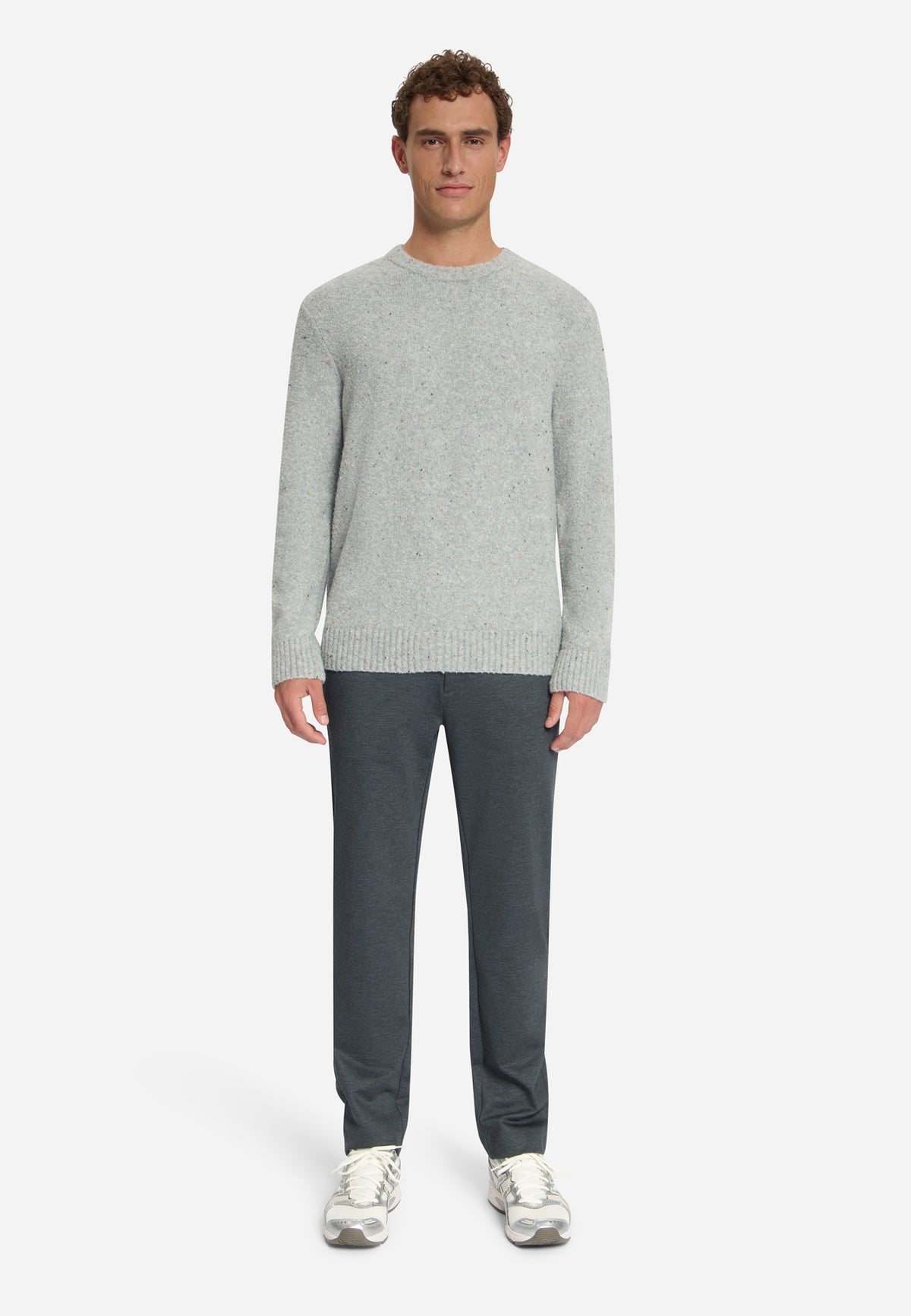 Trui met tweedlook | Grey Melange