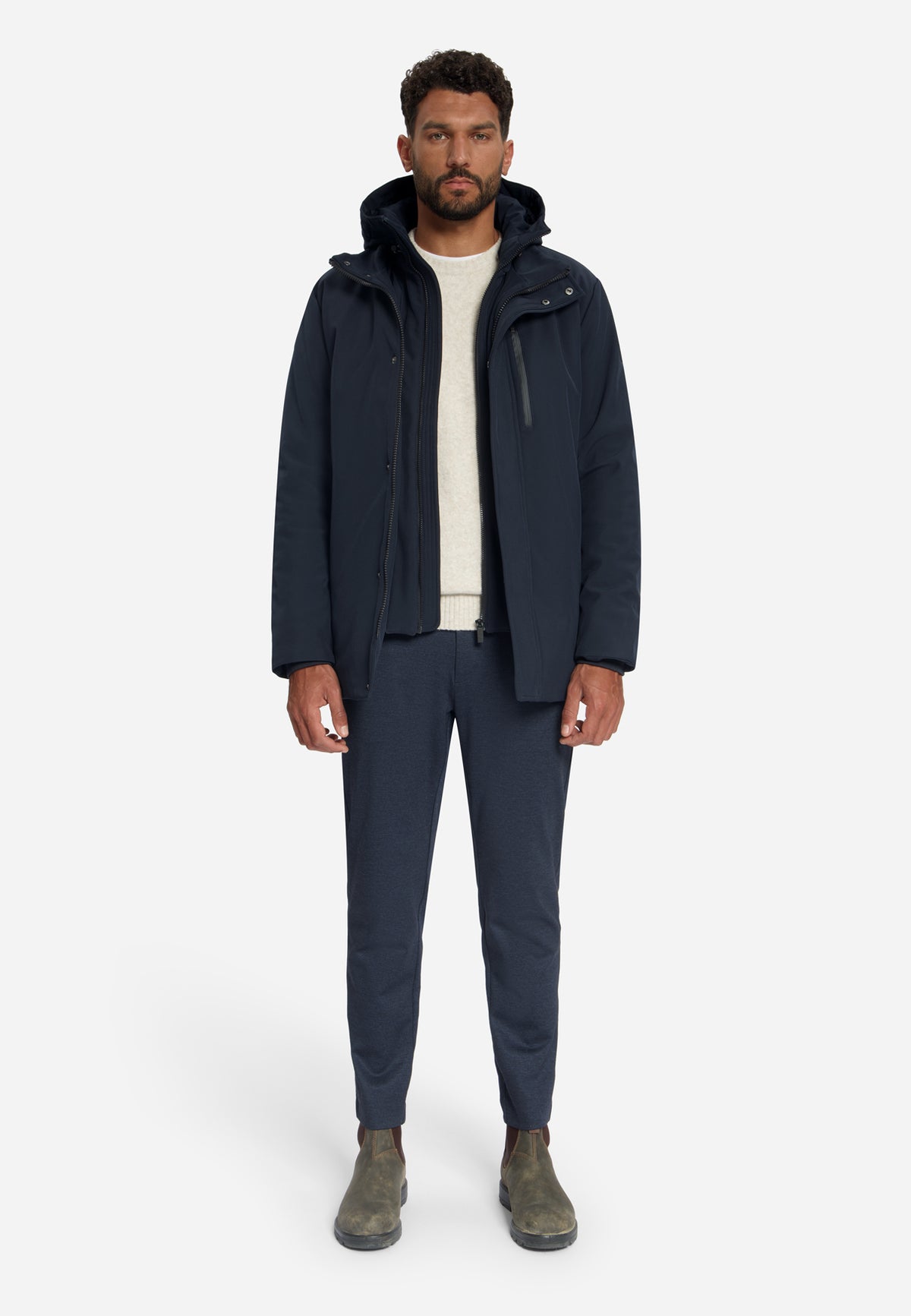 Lightweight Melange Jumper | Stone