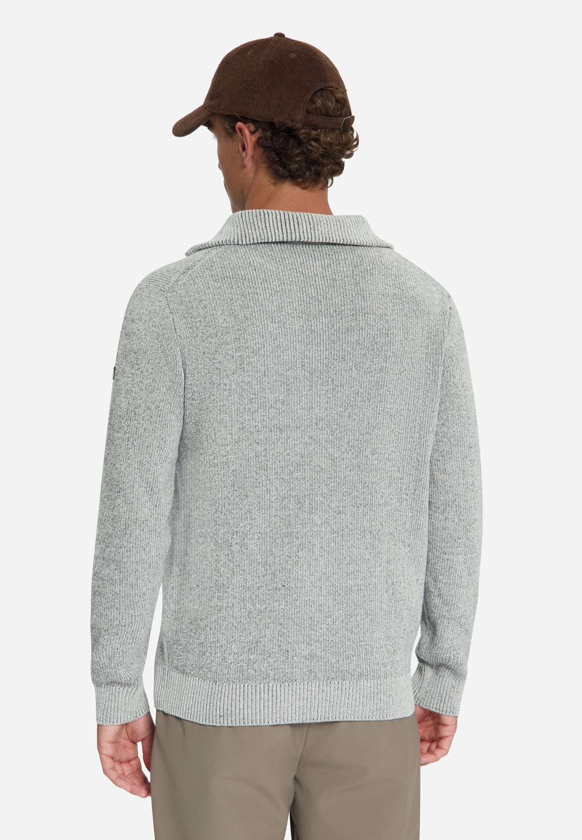 Zachte half-zip trui | Stone