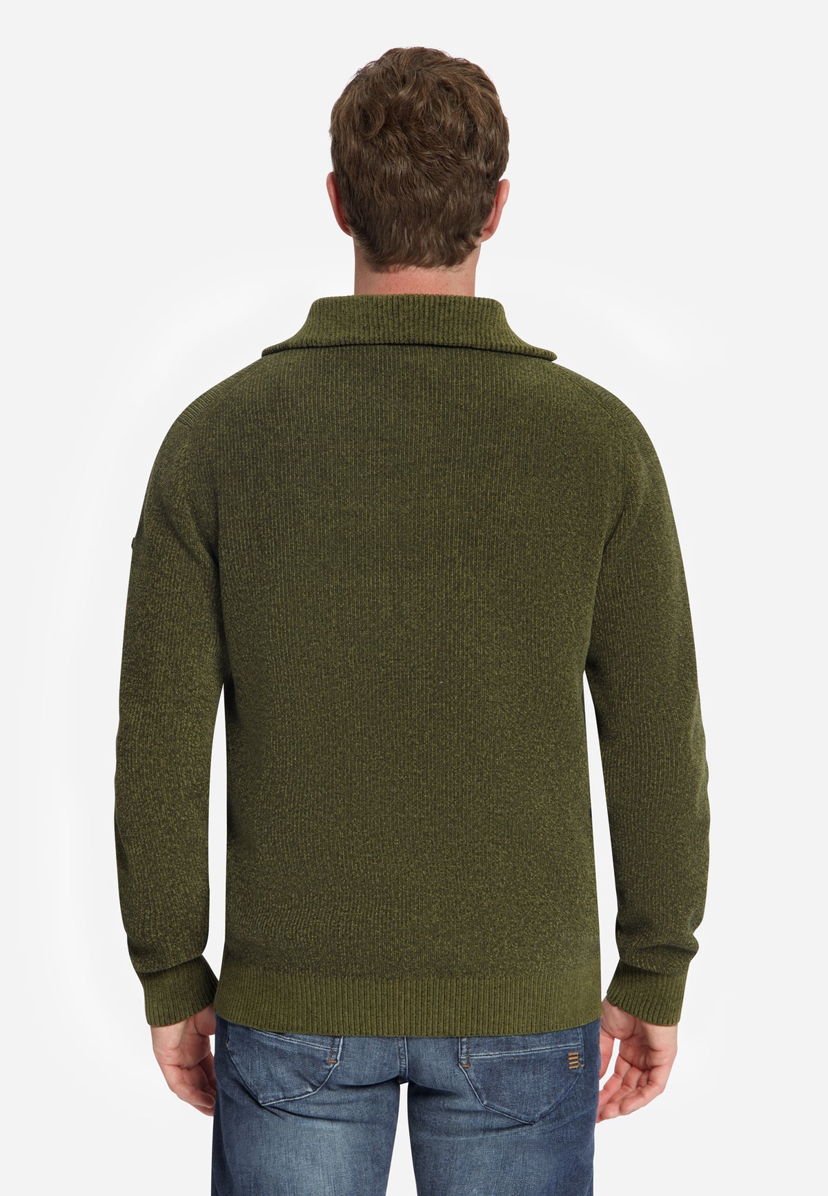 Zachte half-zip trui | Moss