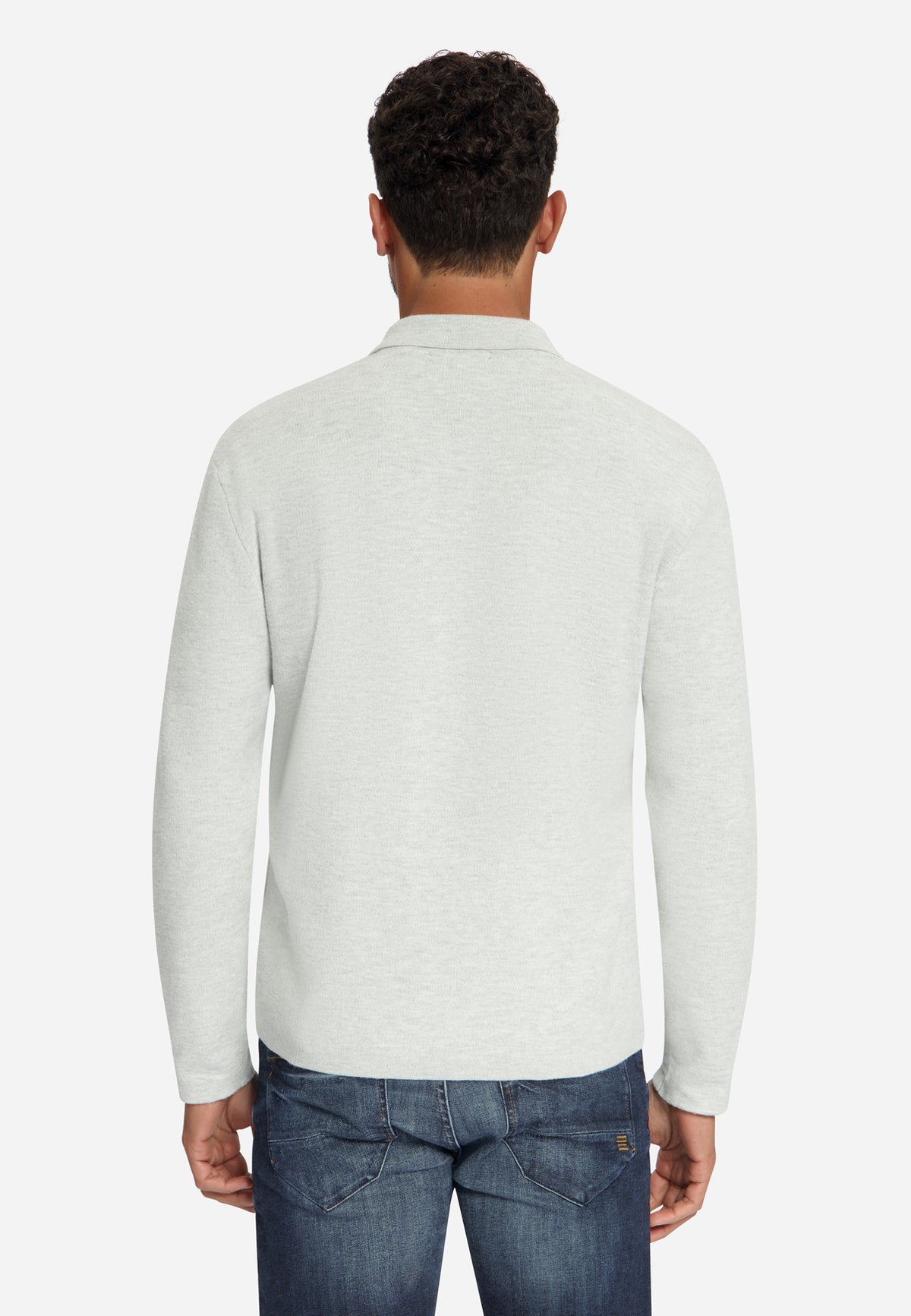 Gebreid vest met ritssluiting | Light Grey Melange