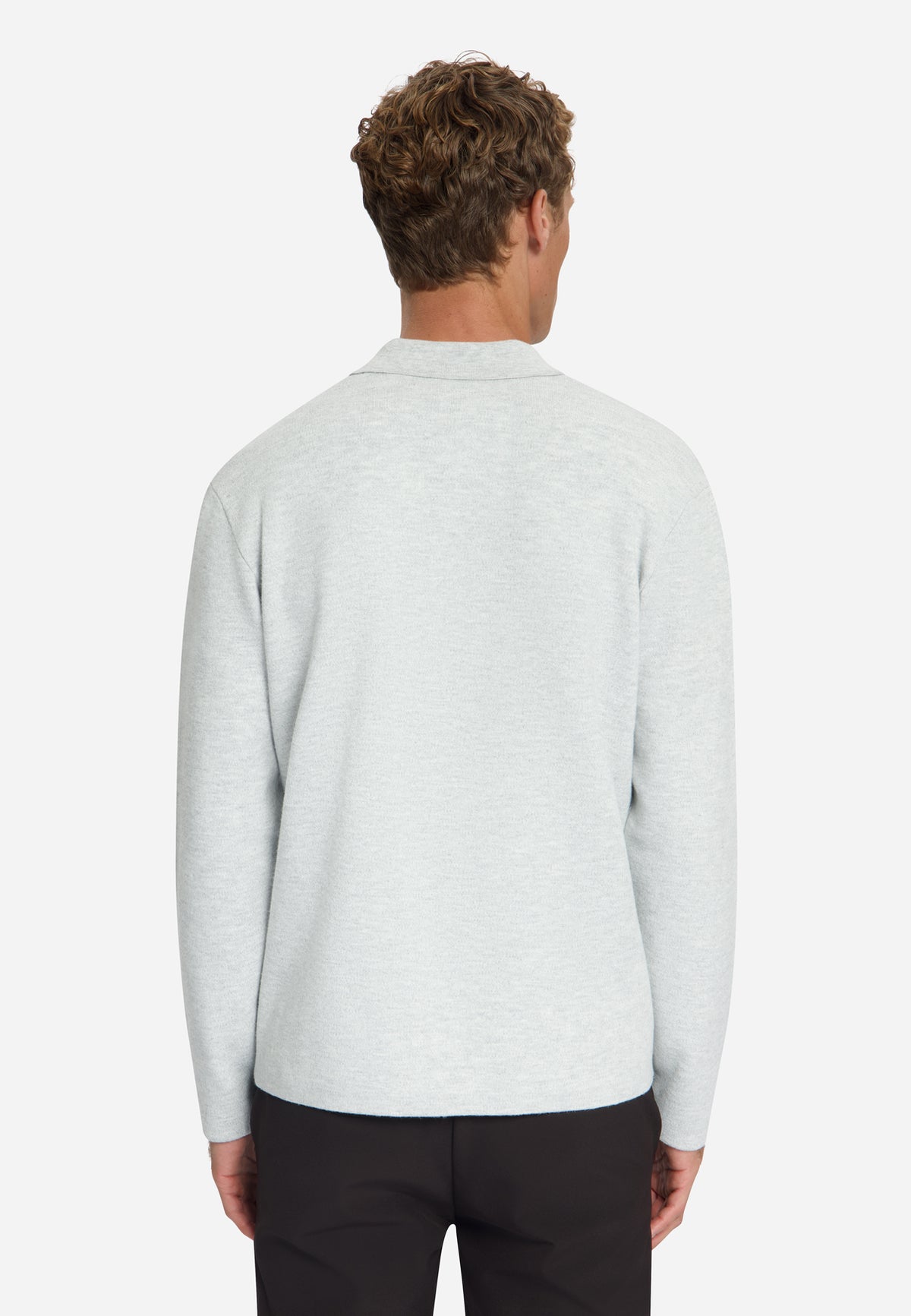 Pull polo doux au toucher | Light Grey Melange