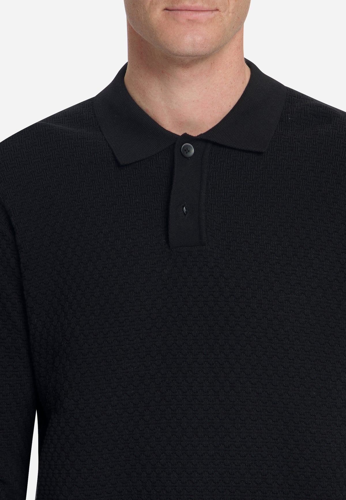 Jacquard-polotrui | Zwart