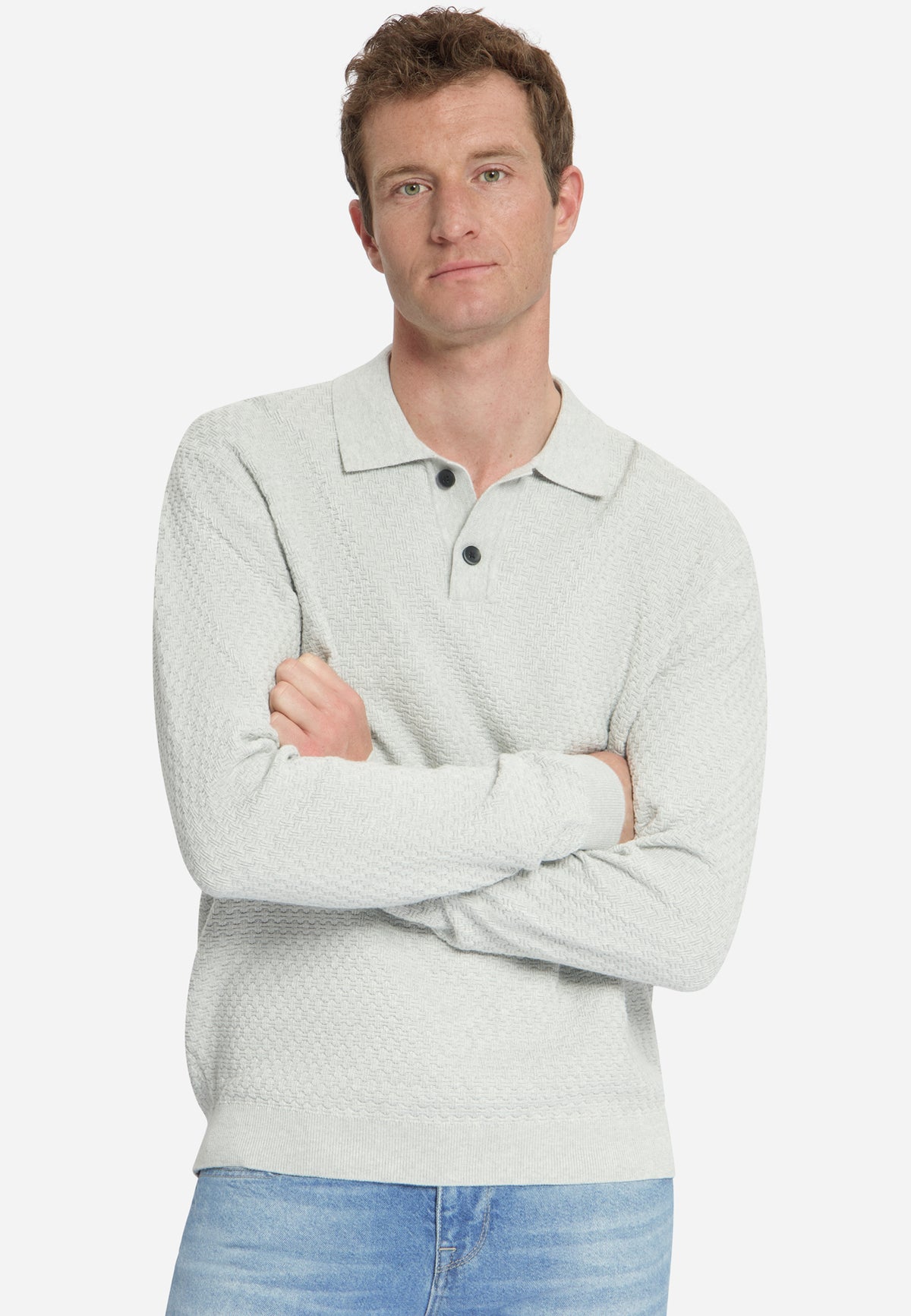 Jacquard-polotrui | Light Grey Melange