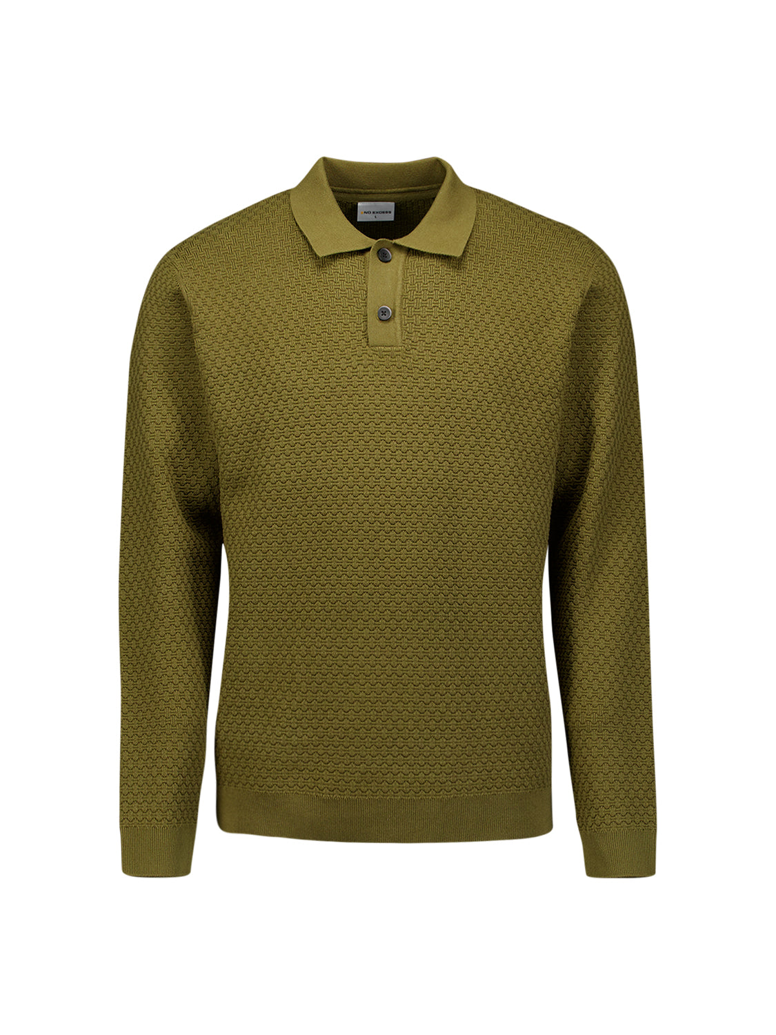 Pull polo jacquard | Moss