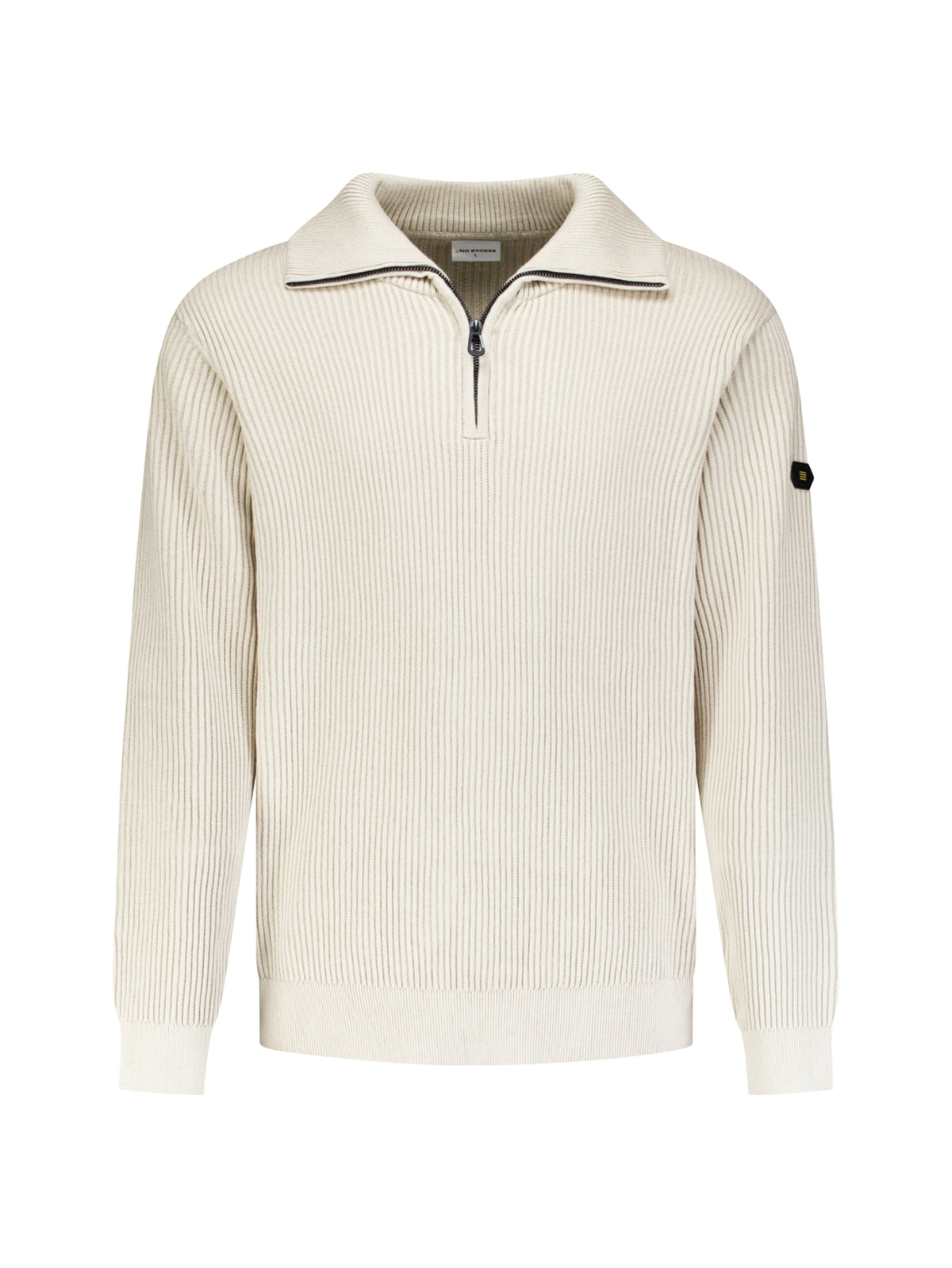 Pull côtelé à demi-zip | Stone