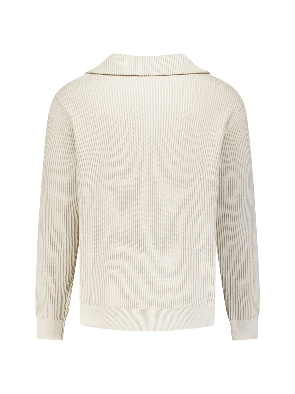 Pull côtelé à demi-zip | Stone