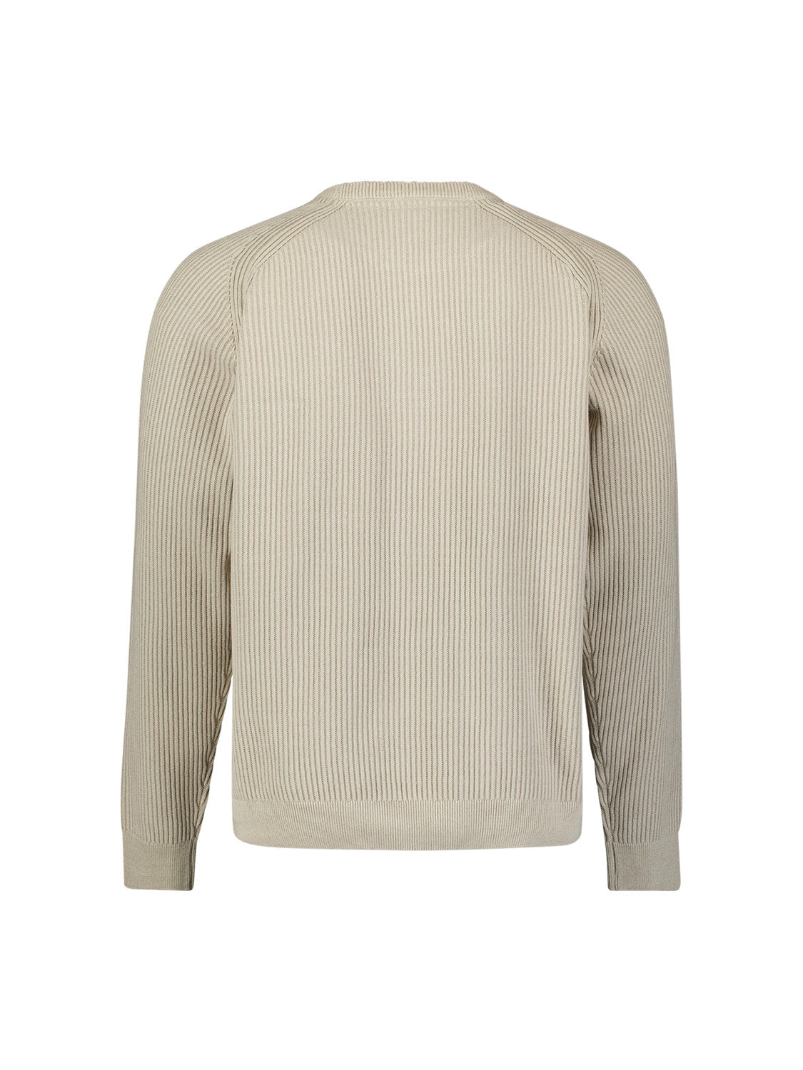 Pullover met ronde hals en tuck stitch | Stone