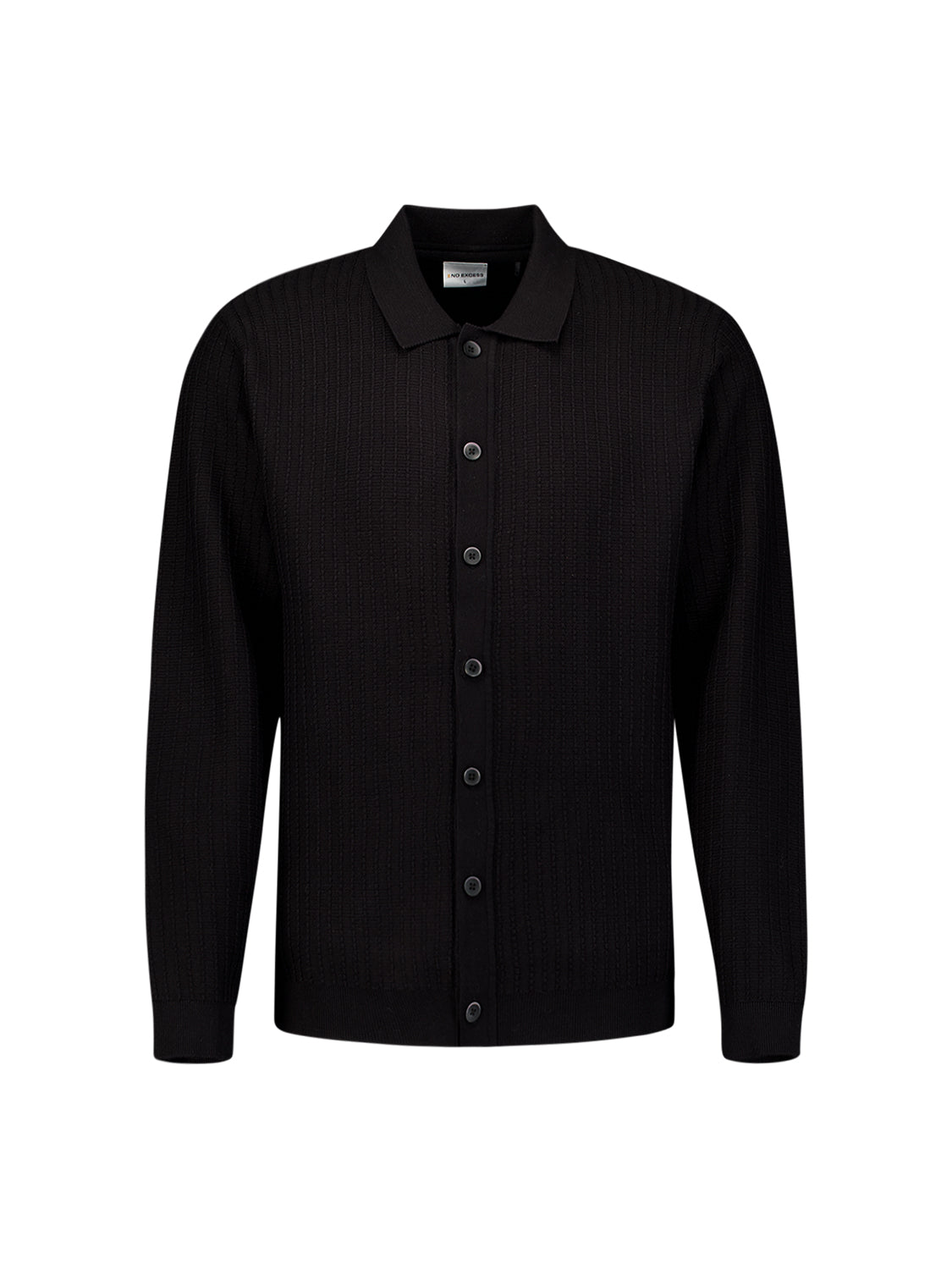 Cardigan à boutons texturé | Noir