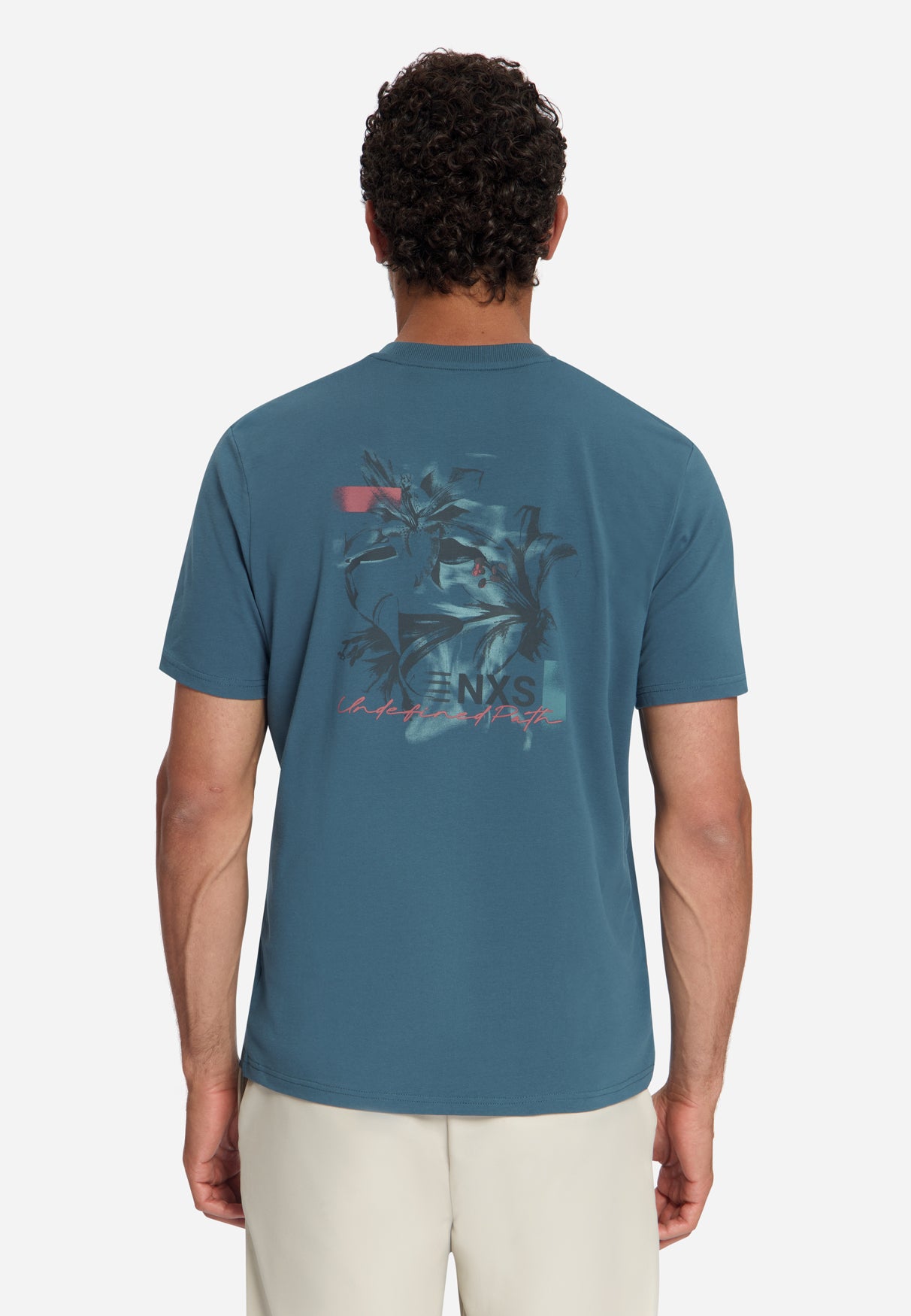 Back Print T-Shirt | Shadow Blue