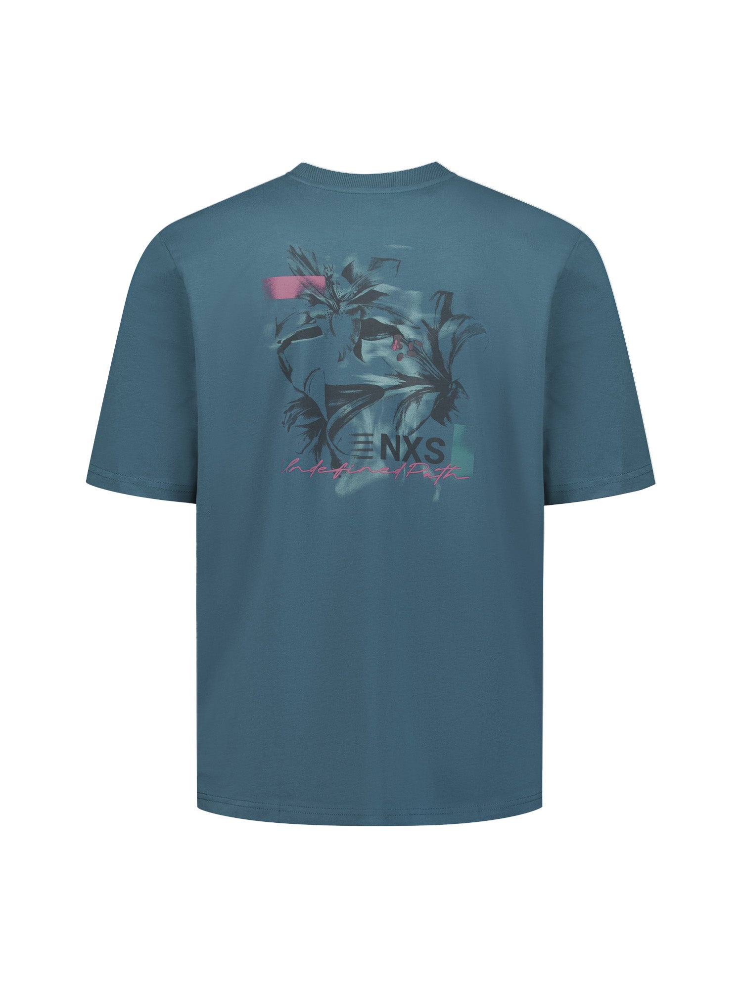 Back Print T-Shirt | Shadow Blue