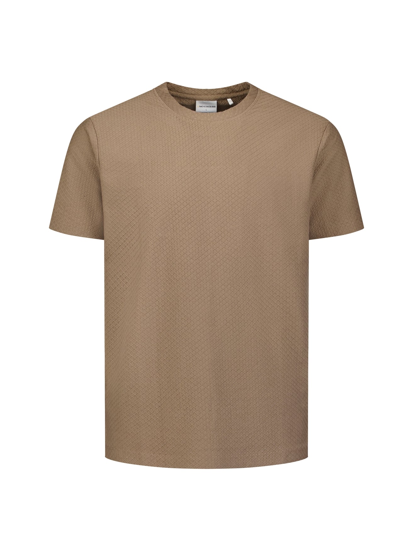 T-shirt met Structuur | Light Brown