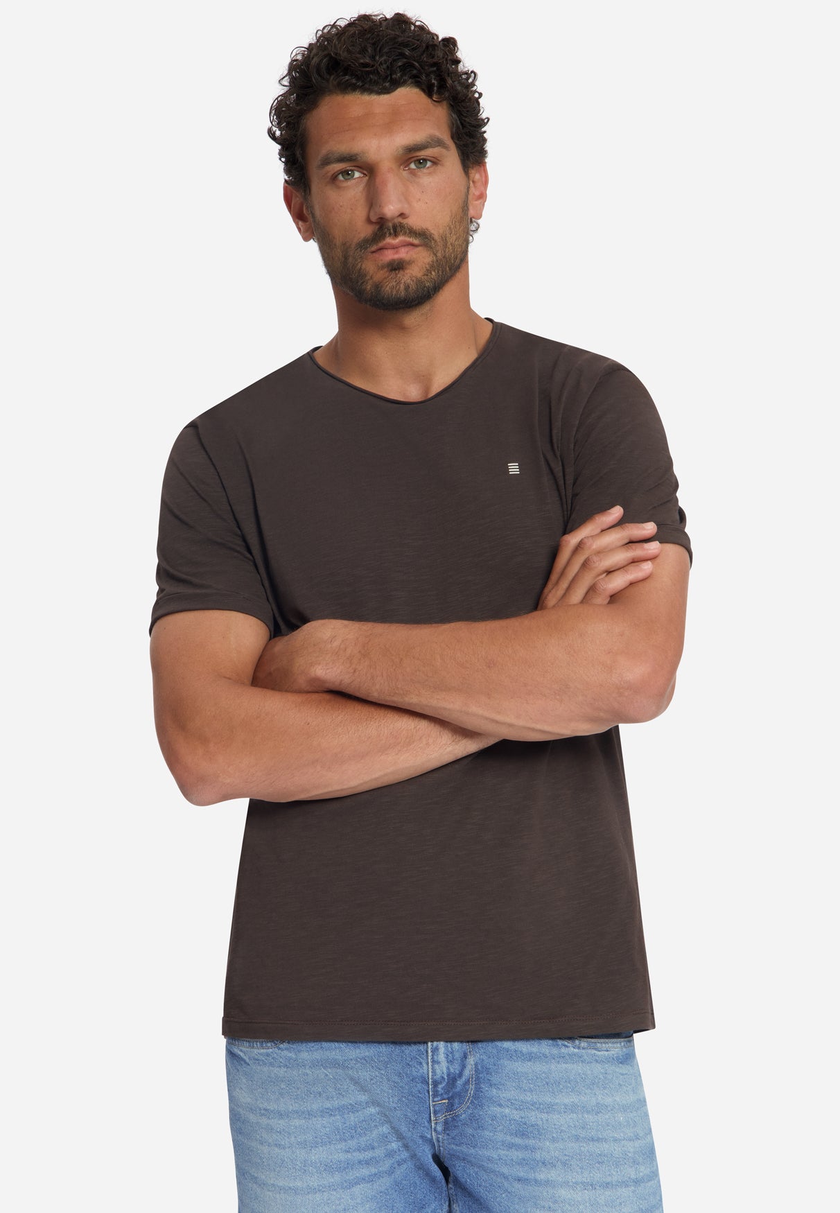Cotton Slub T-Shirt | Dark Brown
